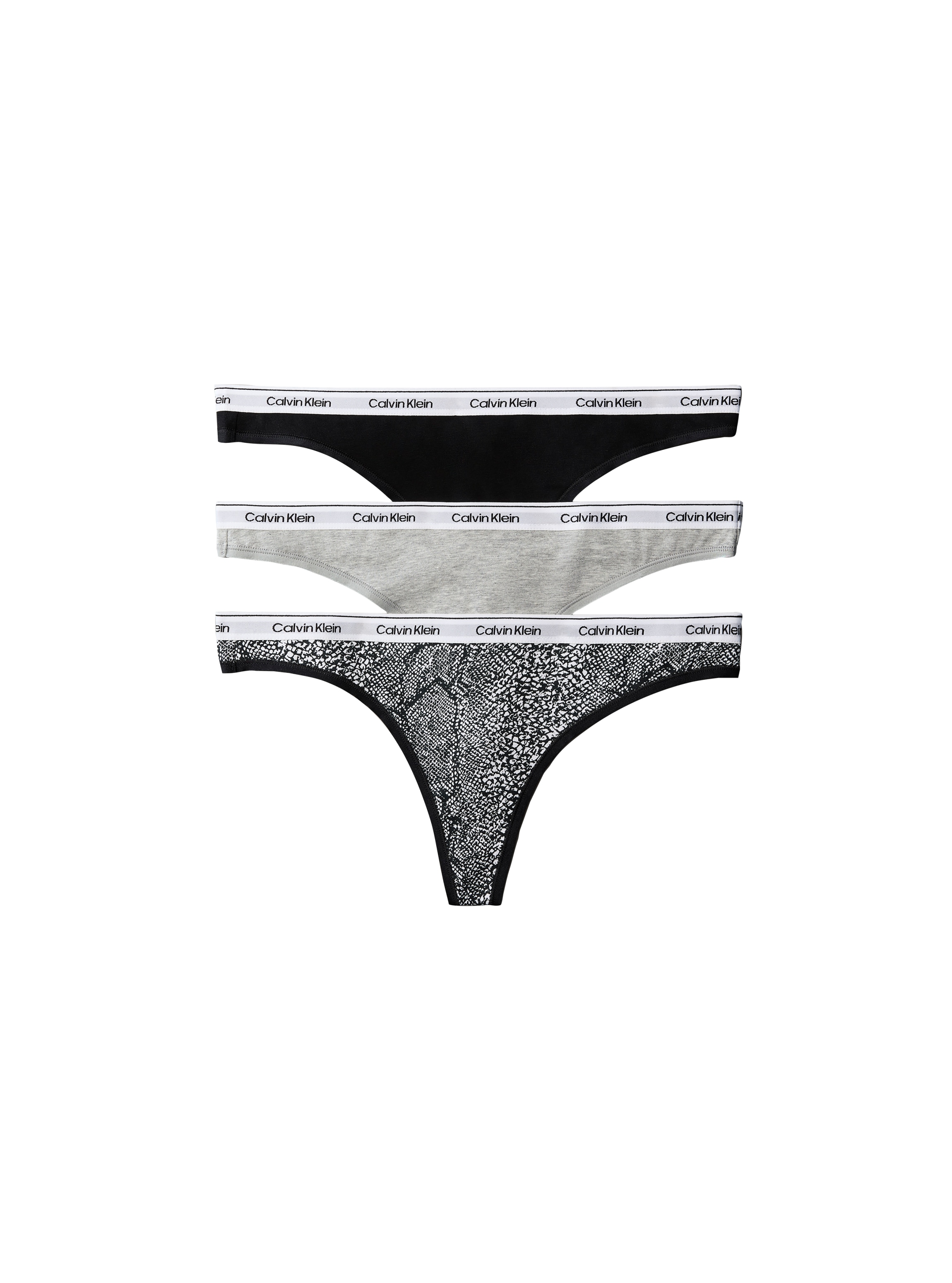 Calvin Klein Underwear Tanga "THONG 3PK" Packung, 3er-Pack, Körpernahe Passform mit elastischem Bund