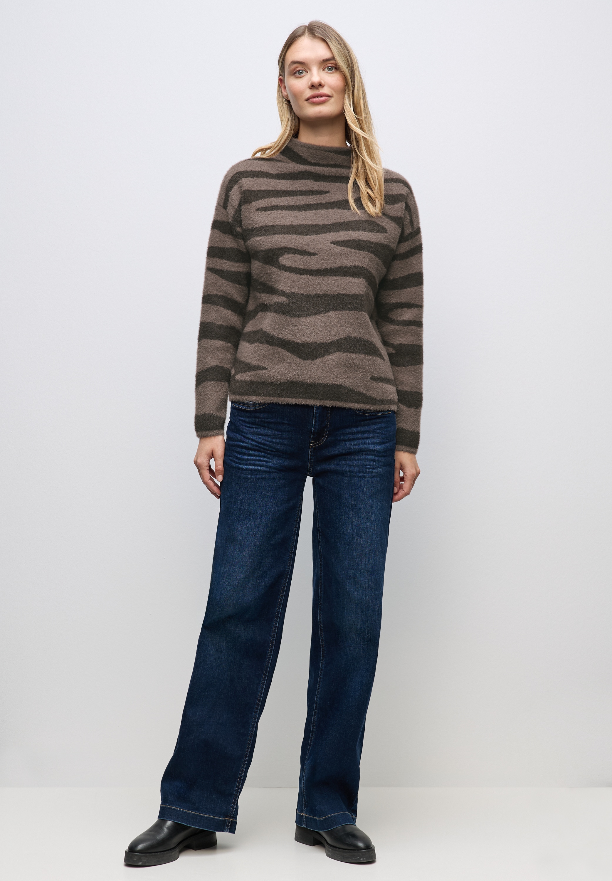 STREET ONE Jacquardpullover, mit Turtleneck