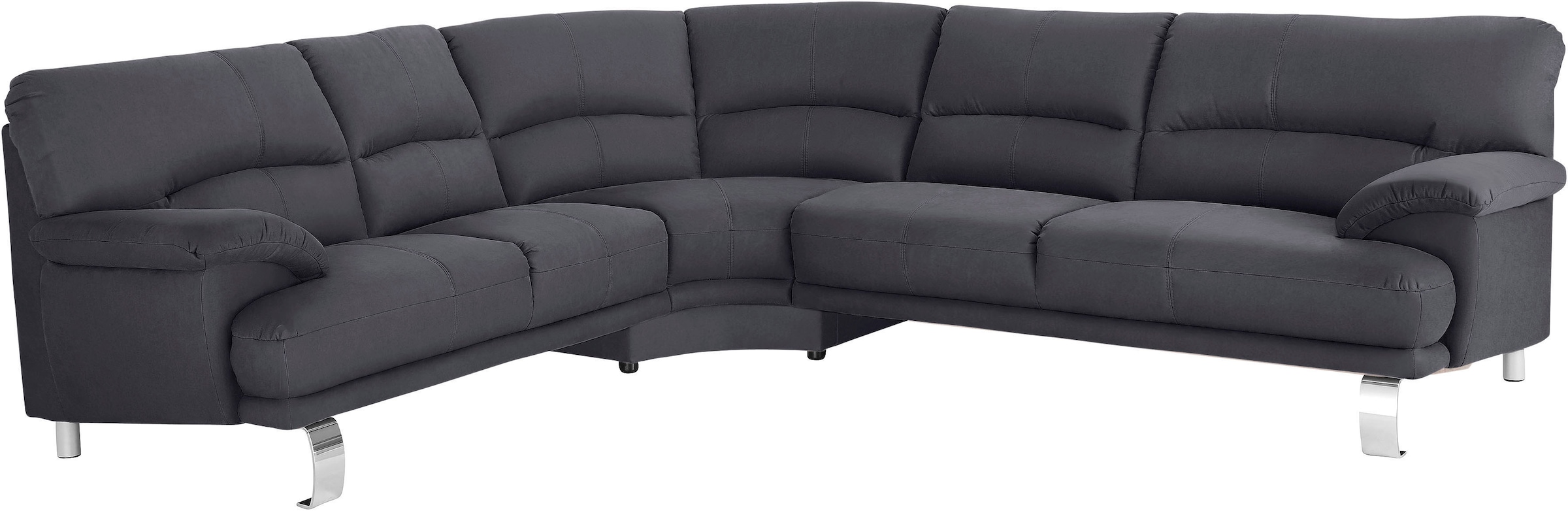 TRENDMANUFAKTUR Ecksofa »Cecilia II, in italienischen Design, bequem, hoher Sitzkomfort, L-Form«, extrabreite Armlehnen für noch mehr Sitzkomfort