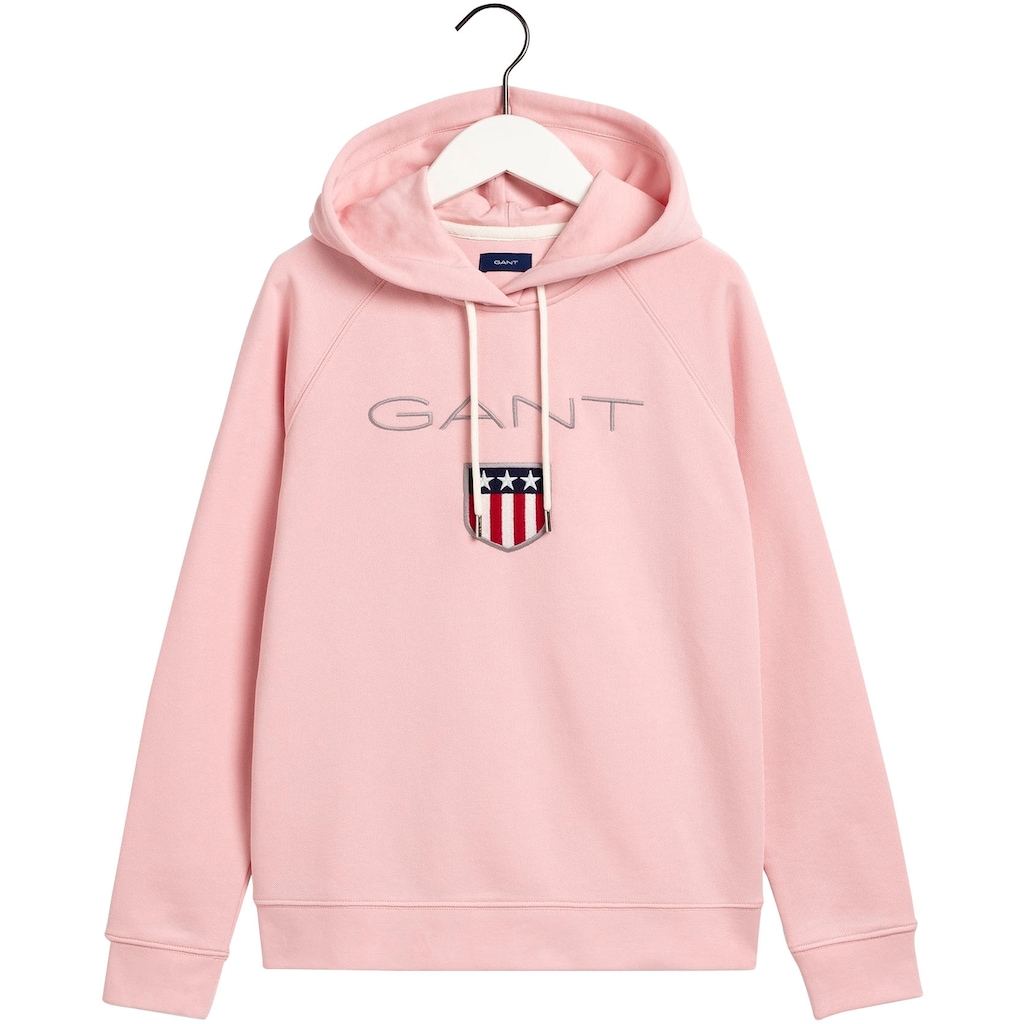 Gant Sweatshirt »GANT SHIELD SWEAT HOODIE«, mit großer Label-Applikation vorne