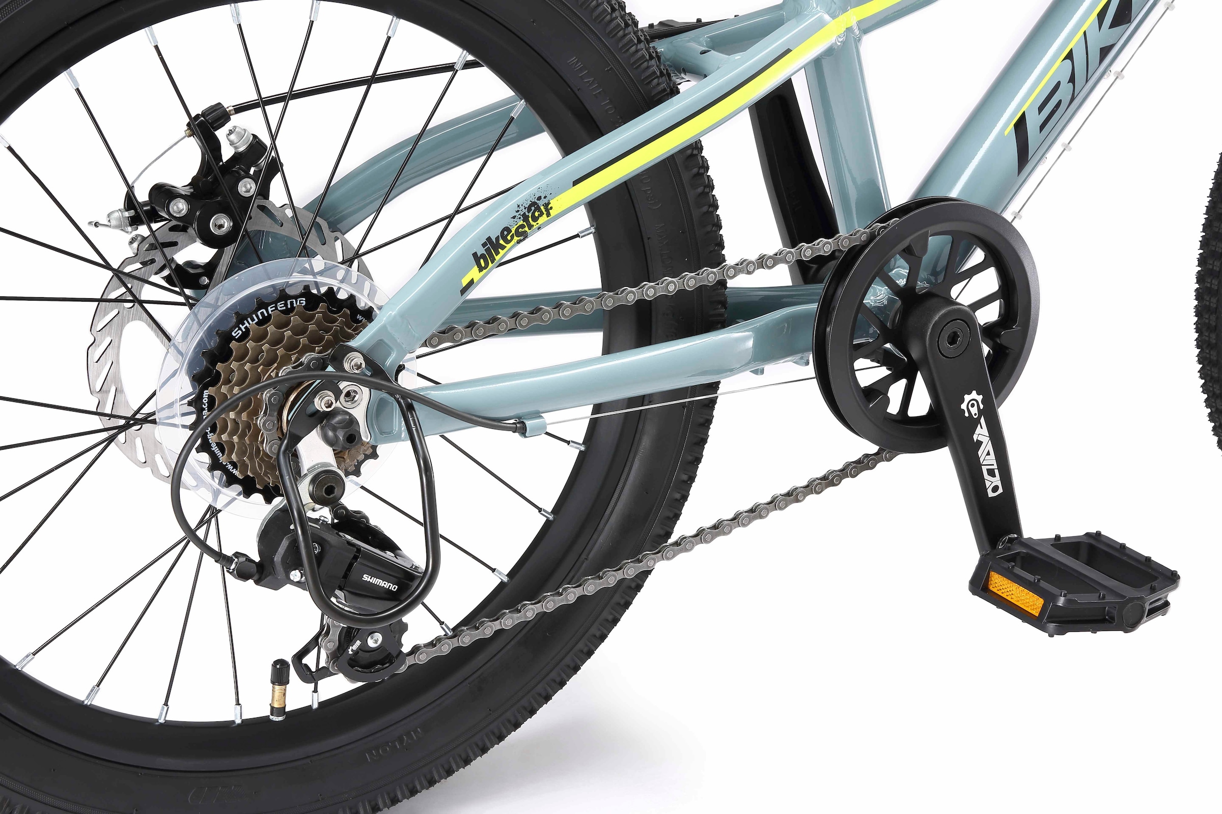 Bikestar Jugendfahrrad, 7 Gang, Shimano, RDTY21 Schaltwerk, Kettenschaltung