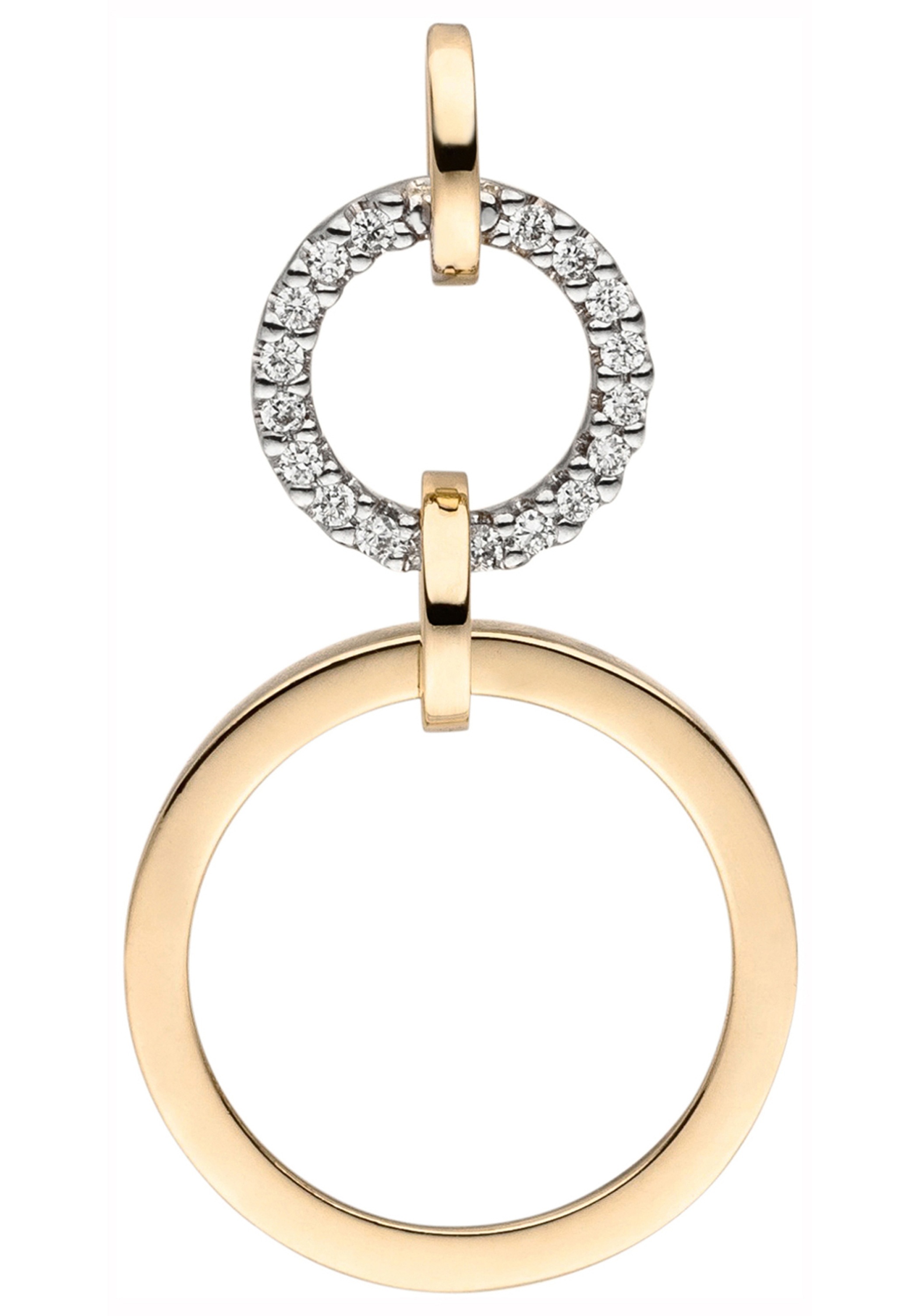 JOBO Kettenanhänger »Anhänger mit 18 Diamanten« 585 Gold