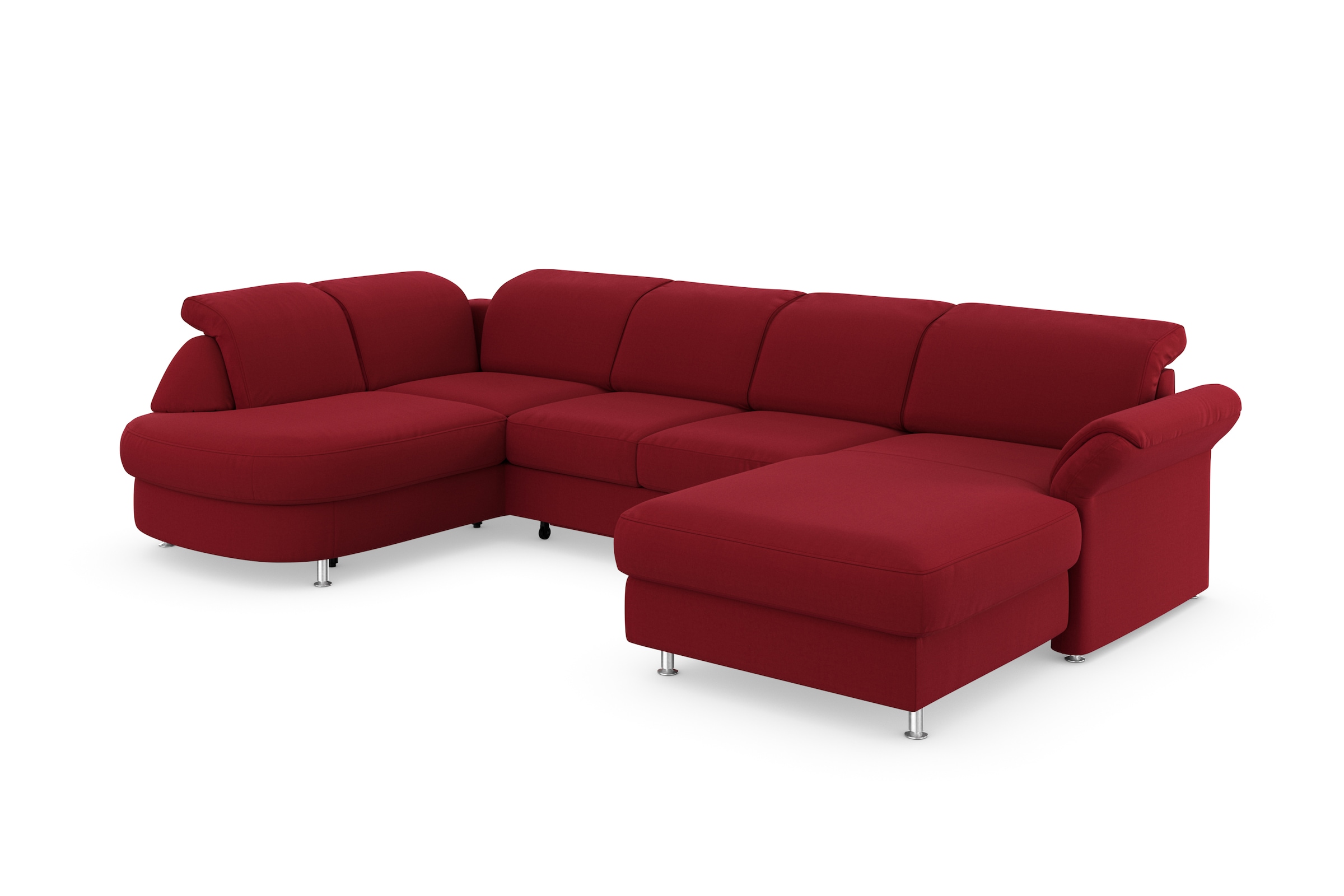 sit&more Wohnlandschaft »Apulia U-Form«, wahlweise Bettfunktion, Bettkasten und Kopf- und Armteilverstellung
