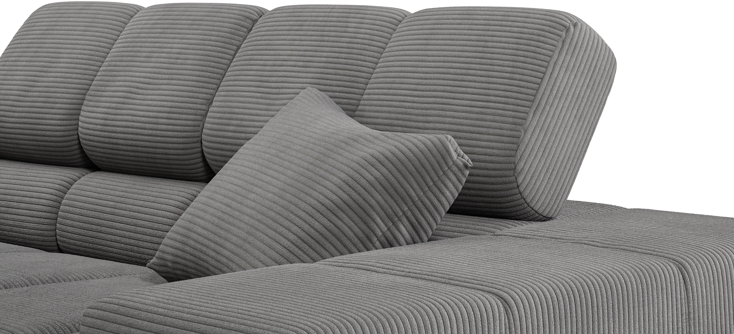INOSIGN Ecksofa »Ancona incl. Kopfteilverstellung, Breite 319cm, L-Form«, wahlweise motorische Sitztiefenverstellung, auch in Cord + Easy Care