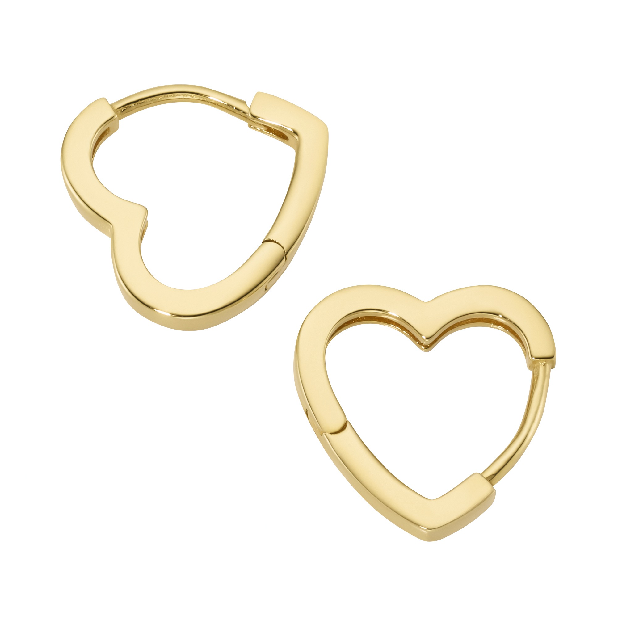 Smart Jewel Paar Creolen »in Herzform, Silber 925«