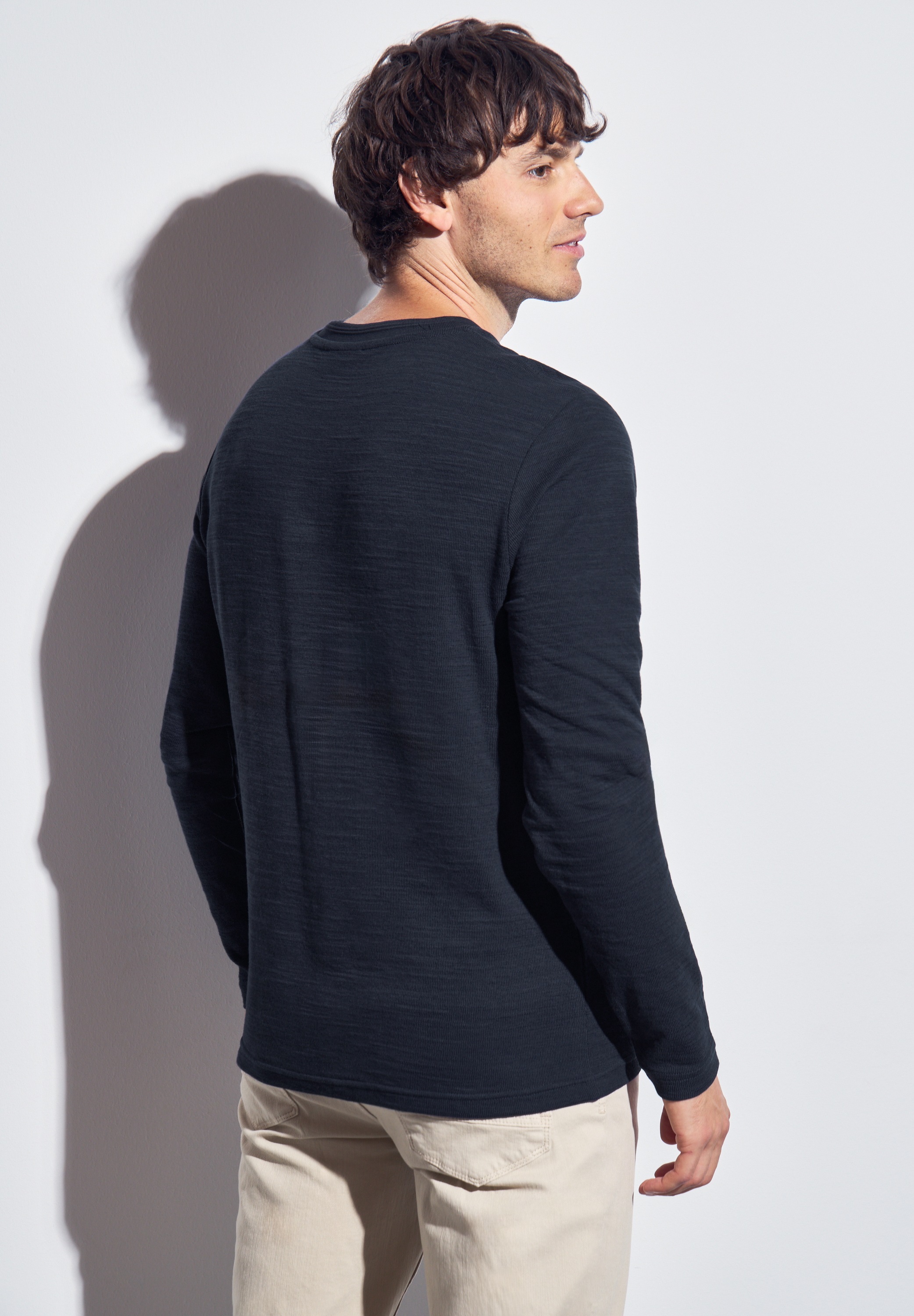STREET ONE MEN Langarmshirt, im soften Baumwoll-Mix