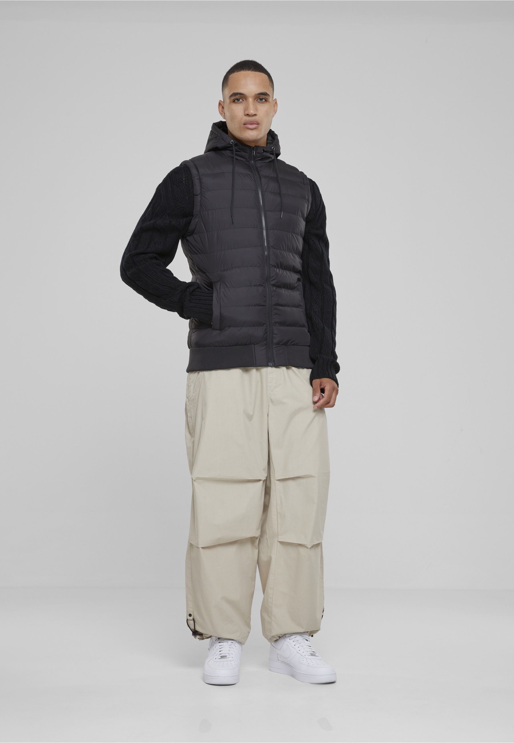 URBAN CLASSICS Jerseyweste »Urban Classics Herren Small Bubble Hooded Vest« 1