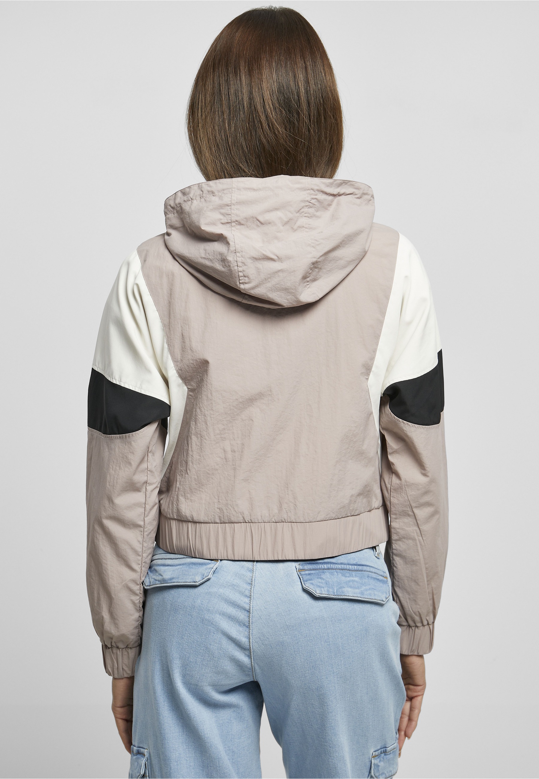 URBAN CLASSICS Langmantel »Urban Classics Damen Ladies Short 3-Tone Crinkle Jacket«