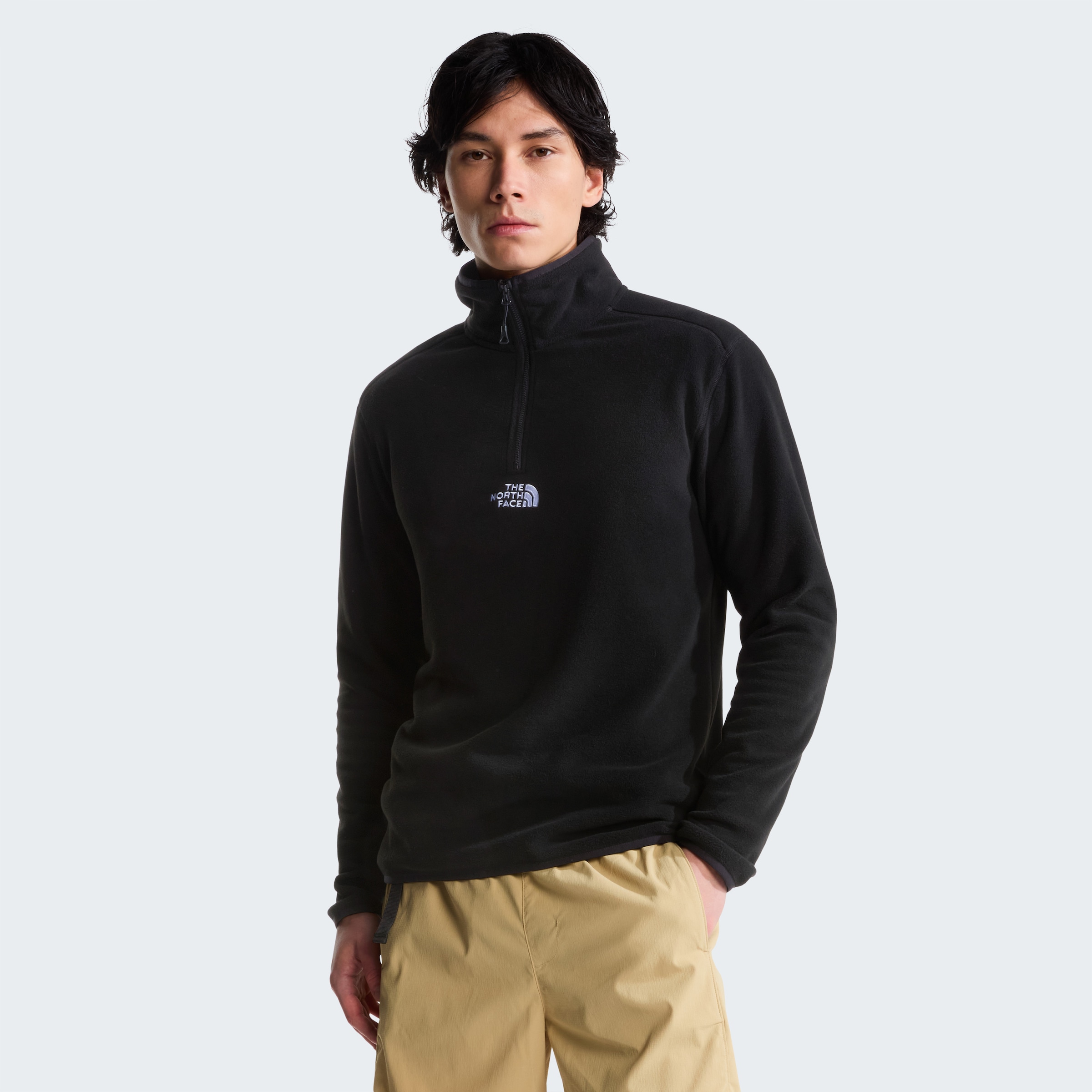 The North Face Fleecepullover »M GLACIER 1/4 ZIP - EMBROIDERED LOGO«, mit 1/4-Zip-Design, atmungsaktiv, schnell trocknend, wasserabweisend
