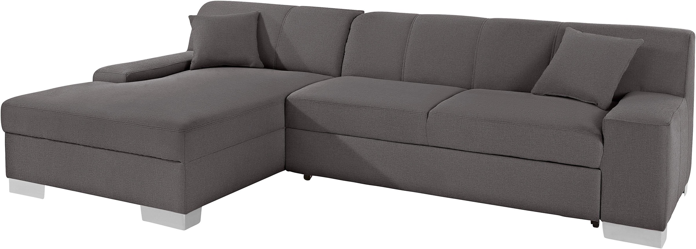 DOMO collection Ecksofa "Bero, elegant und zeitlos, flache Armlehnen, L-For günstig online kaufen