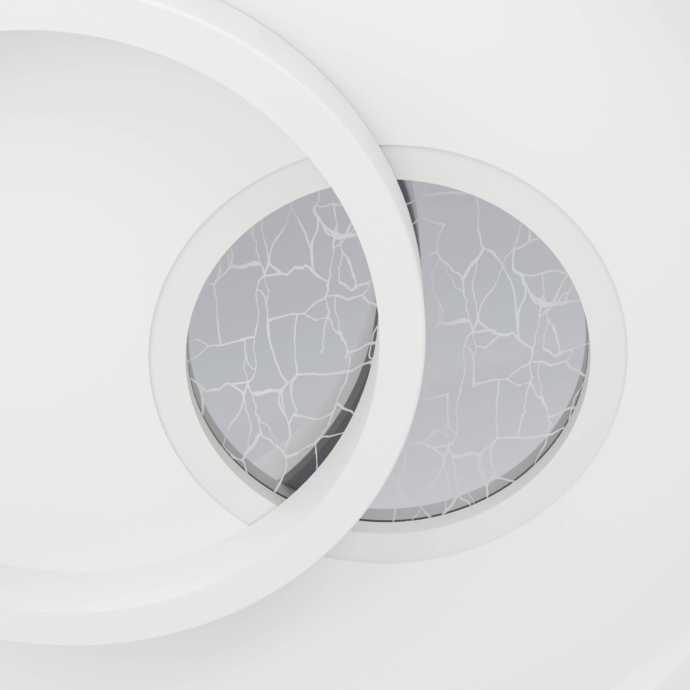 EGLO Deckenleuchte »Tiriolo Deckenlampe, Wohnzimmerlampe, Metall, Kunststoff, Flurlampe« LED-Modul 1 Stk. Neutralweiß Wand-/Deckenleuchte - H6 x Ø38 cm - weiß, silber - 14W;8,5W inkl.