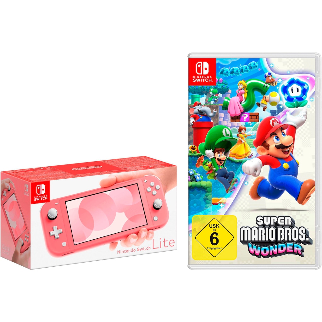 Nintendo Switch Konsolen-Set »Switch Lite + Super Mario Bros Wonder«