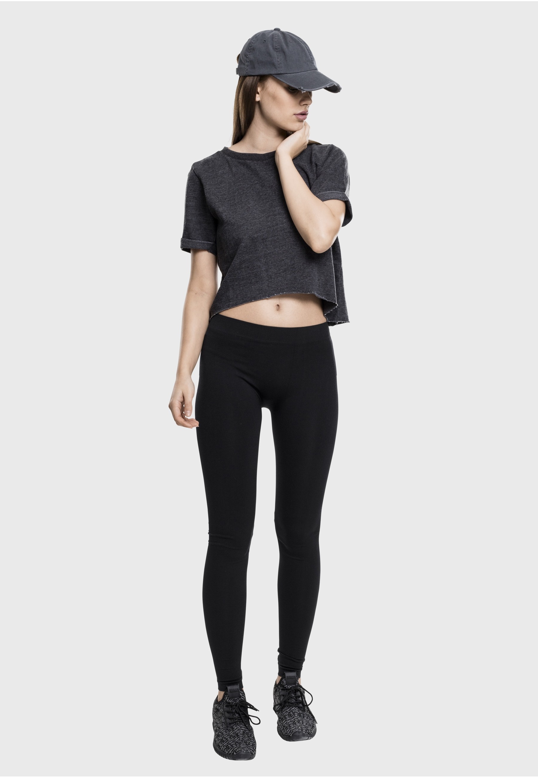 URBAN CLASSICS Sweatshirt »Urban Classics Damen Ladies Cropped Burnout Short Sleeve Crew«, 1
