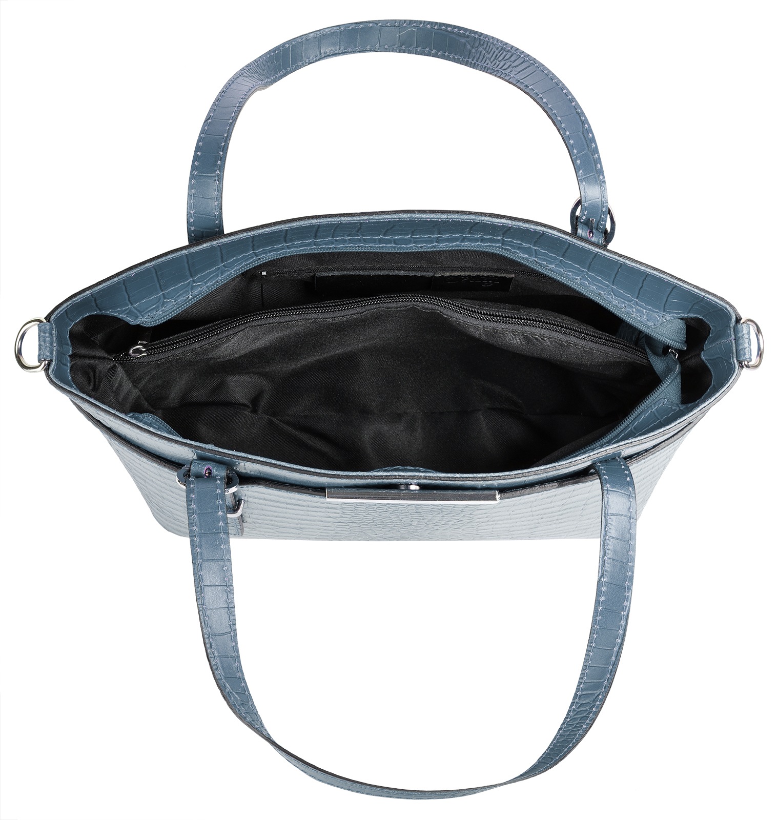 Cluty Henkeltasche, echt Leder, Made in Italy