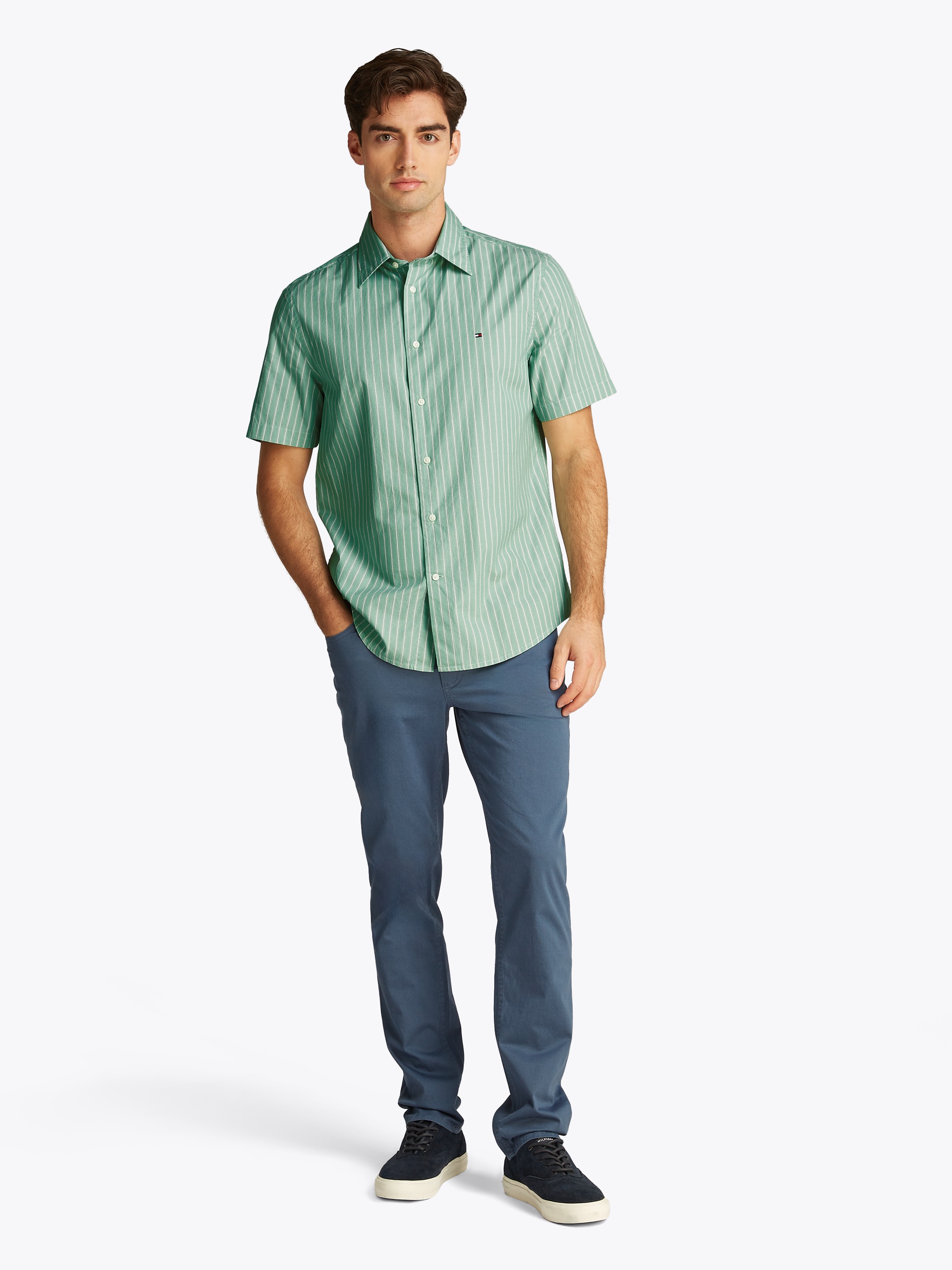 Thumbnail - Tommy Hilfiger Kurzarmhemd "FLEX POPLIN RETRO STP SS SHIRT"