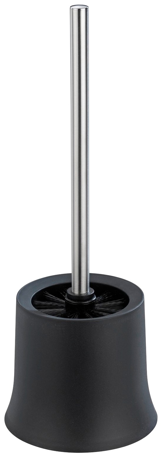 WENKO WC-Garnitur "Basic Schwarz" Set 1 Stk. aus Edelstahl  Kunststoff  Pol günstig online kaufen