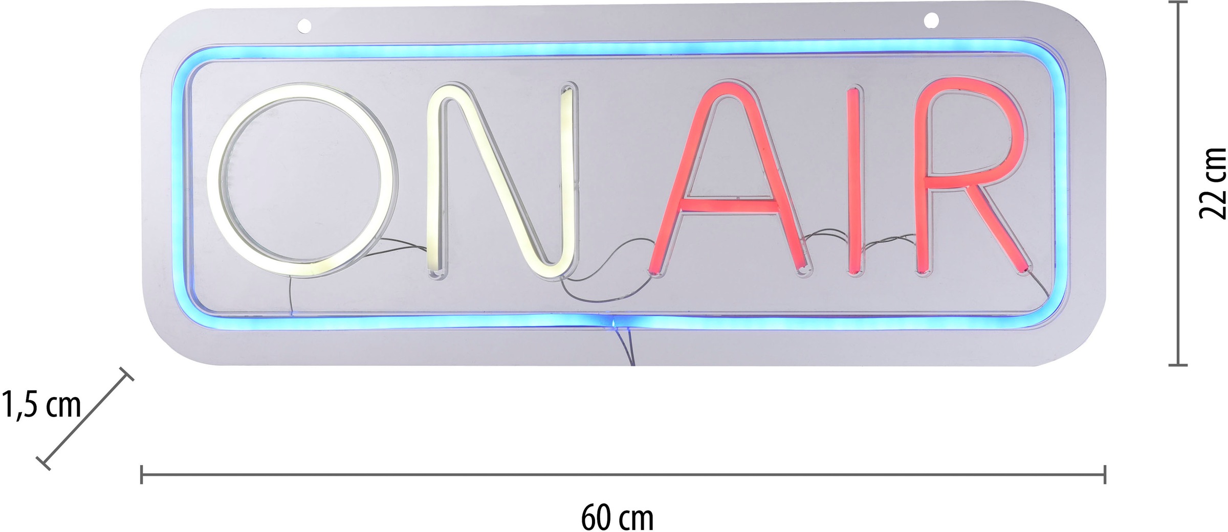 JUST LIGHT LED Wandleuchte »NEON-ONAIR«, 1 flammig, Leuchtmittel LED-Board | LED fest integriert