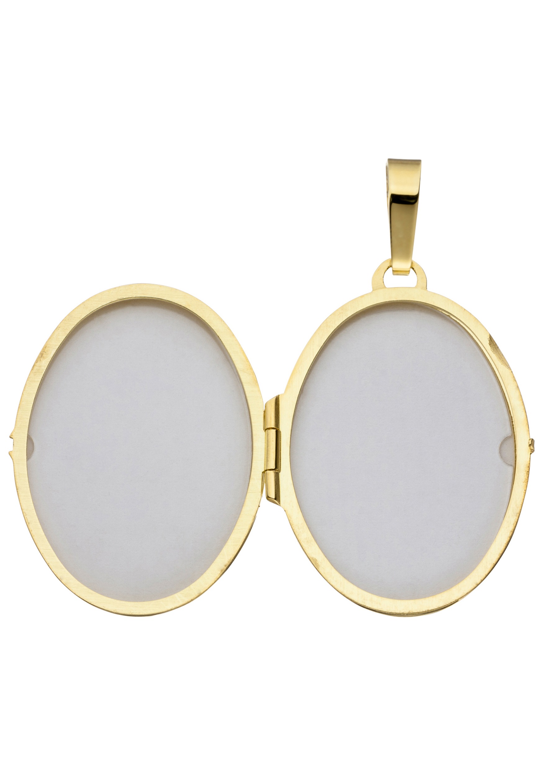 JOBO Medallionanhänger »Anhänger Medaillon oval 33 mm« ()  333 Gold für 2 Fotos