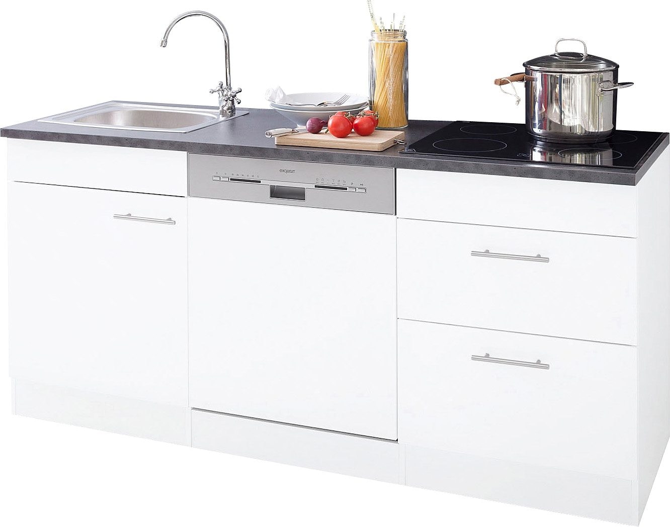 OPTIFIT Küchenzeile »Mini« Breite 180 cm, mit E-Geräten, mit Arbeitsplatte