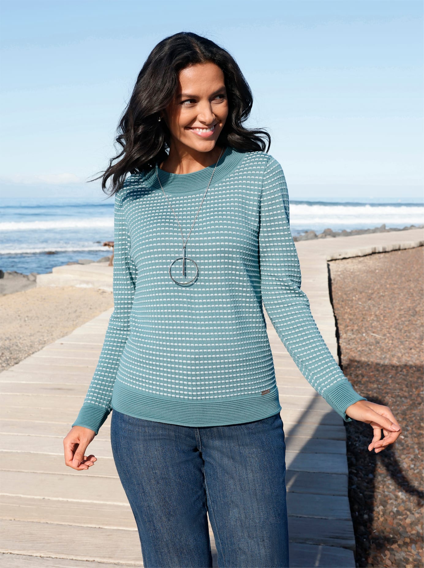 Casual Looks Rundhalspullover "Rundhals-Pullover"