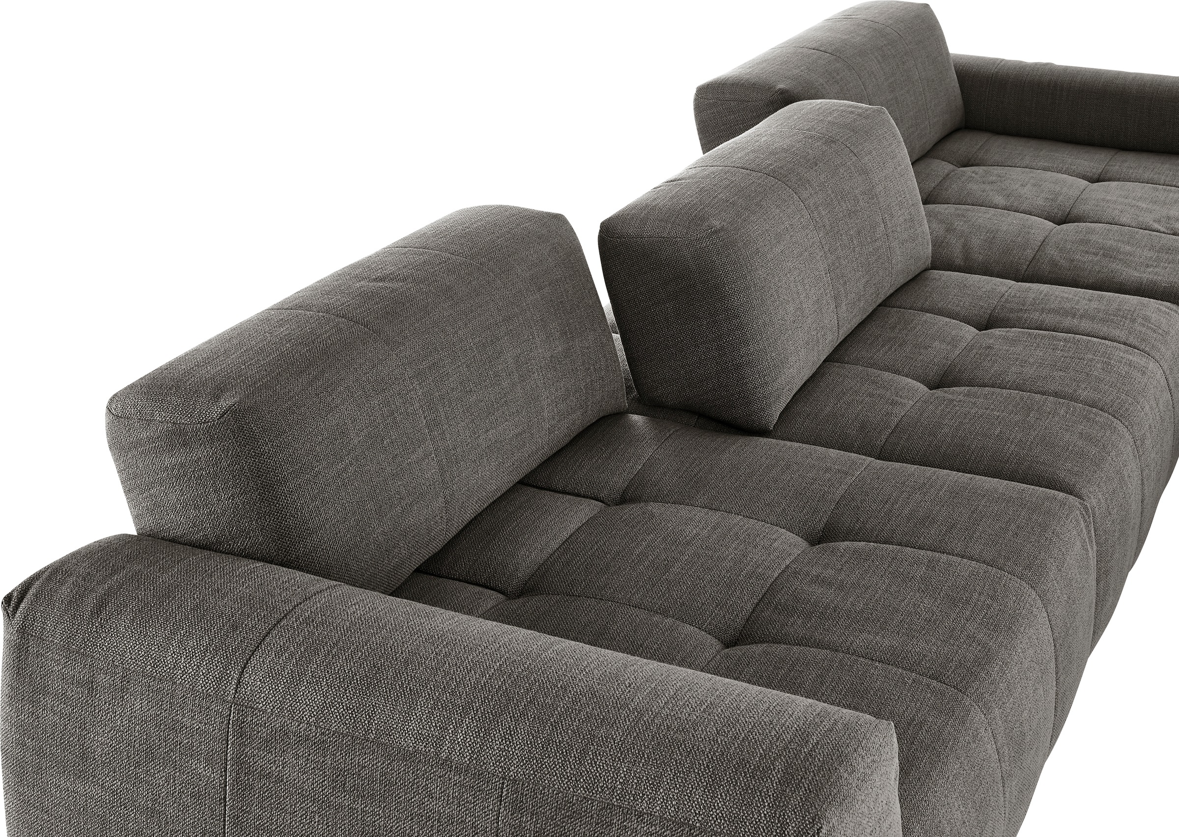 3C Candy Ecksofa »Yoshy mit Komfortfunktionen, modern und bequem, L-Form«, Zwei verschiedene Sitztiefen durch verstellbare Rückenlehne