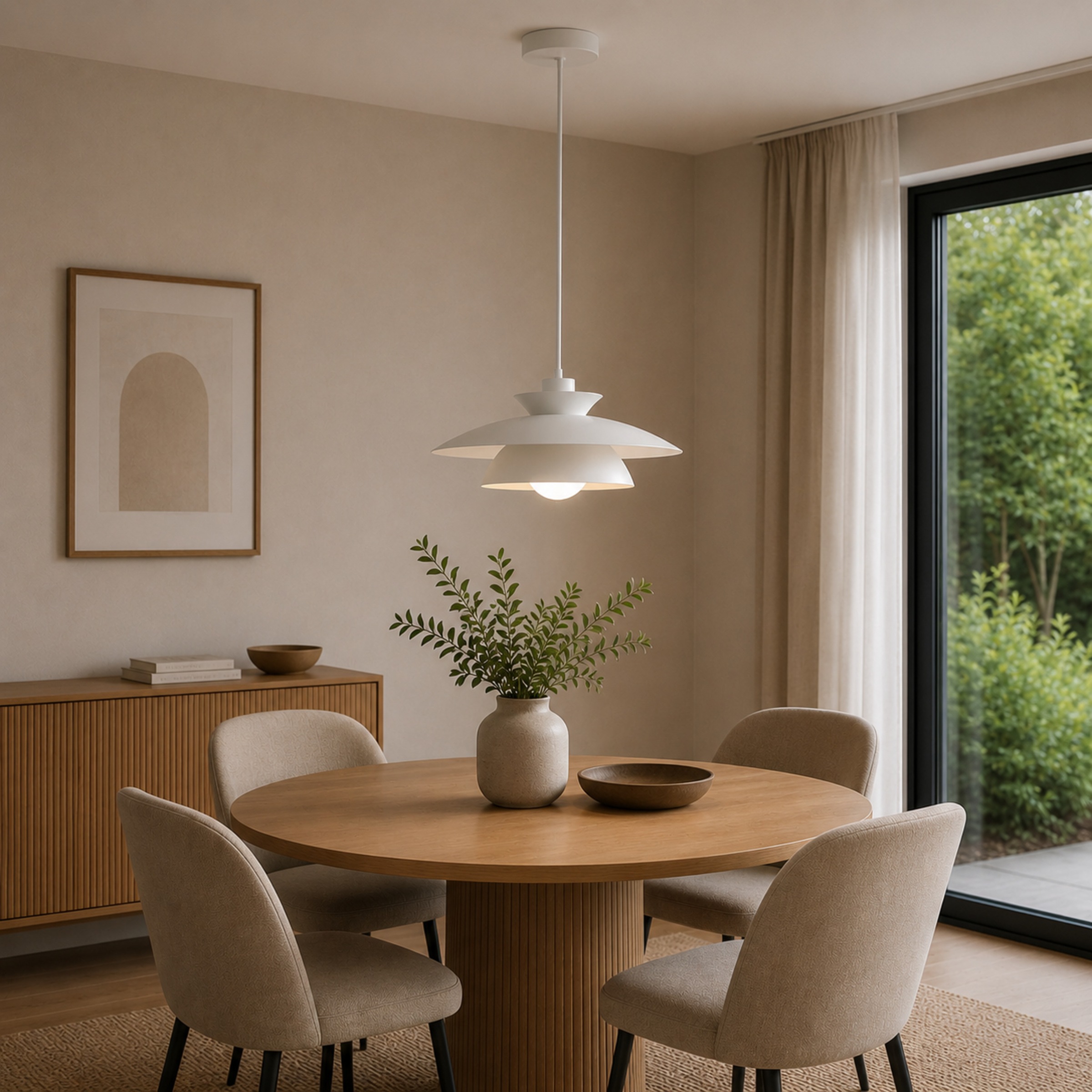 Brilliant Pendelleuchte »Appia« E27 1 Stk. Doppelschirm, Ø 30,5 cm, H 120 cm, E27 Fassung, Metall