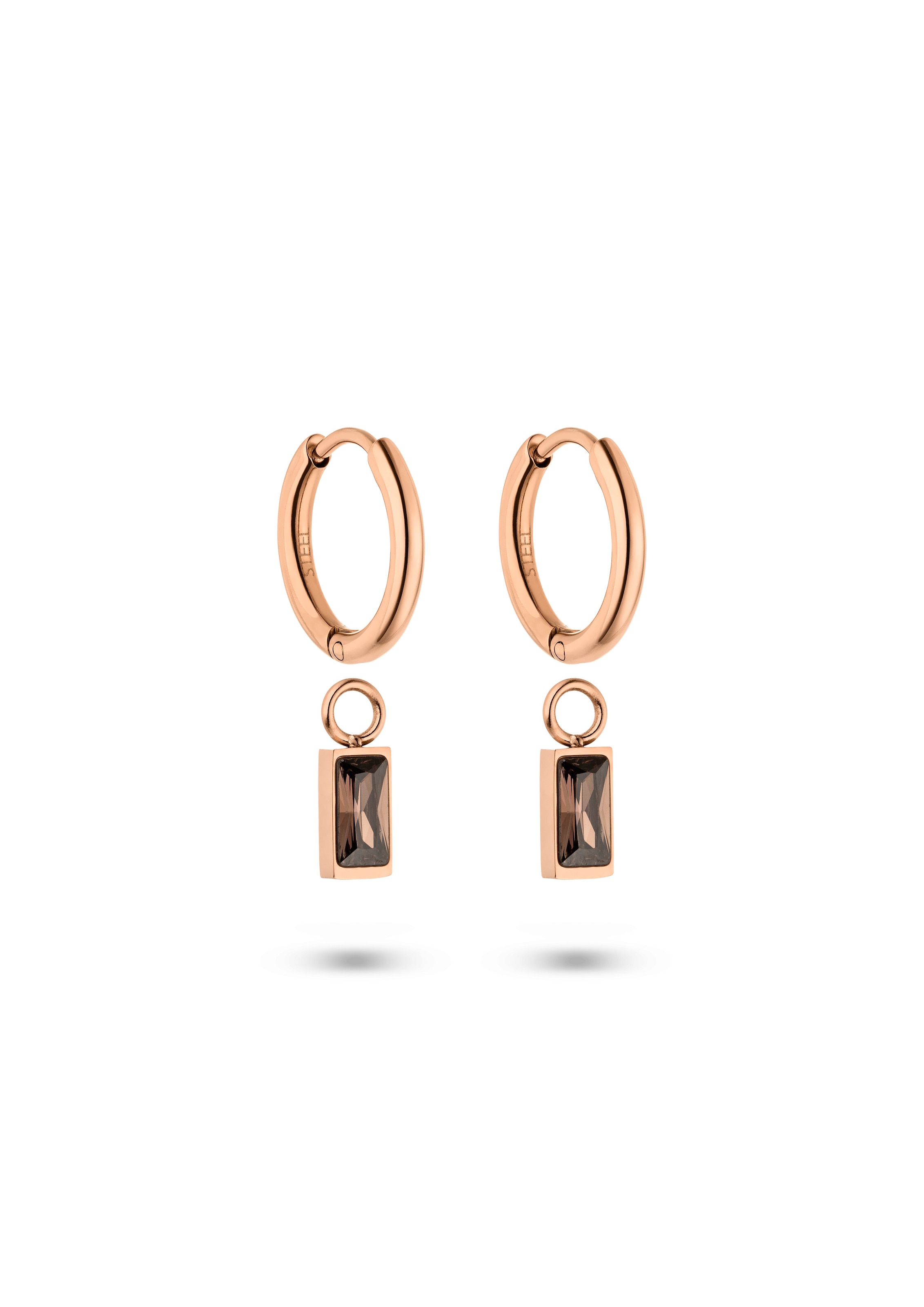 s.Oliver Paar Creolen »Edelstahl Schmuck mit abnehmbaren Einhängern The Color Harmony« mit Zirkonia (synth.)