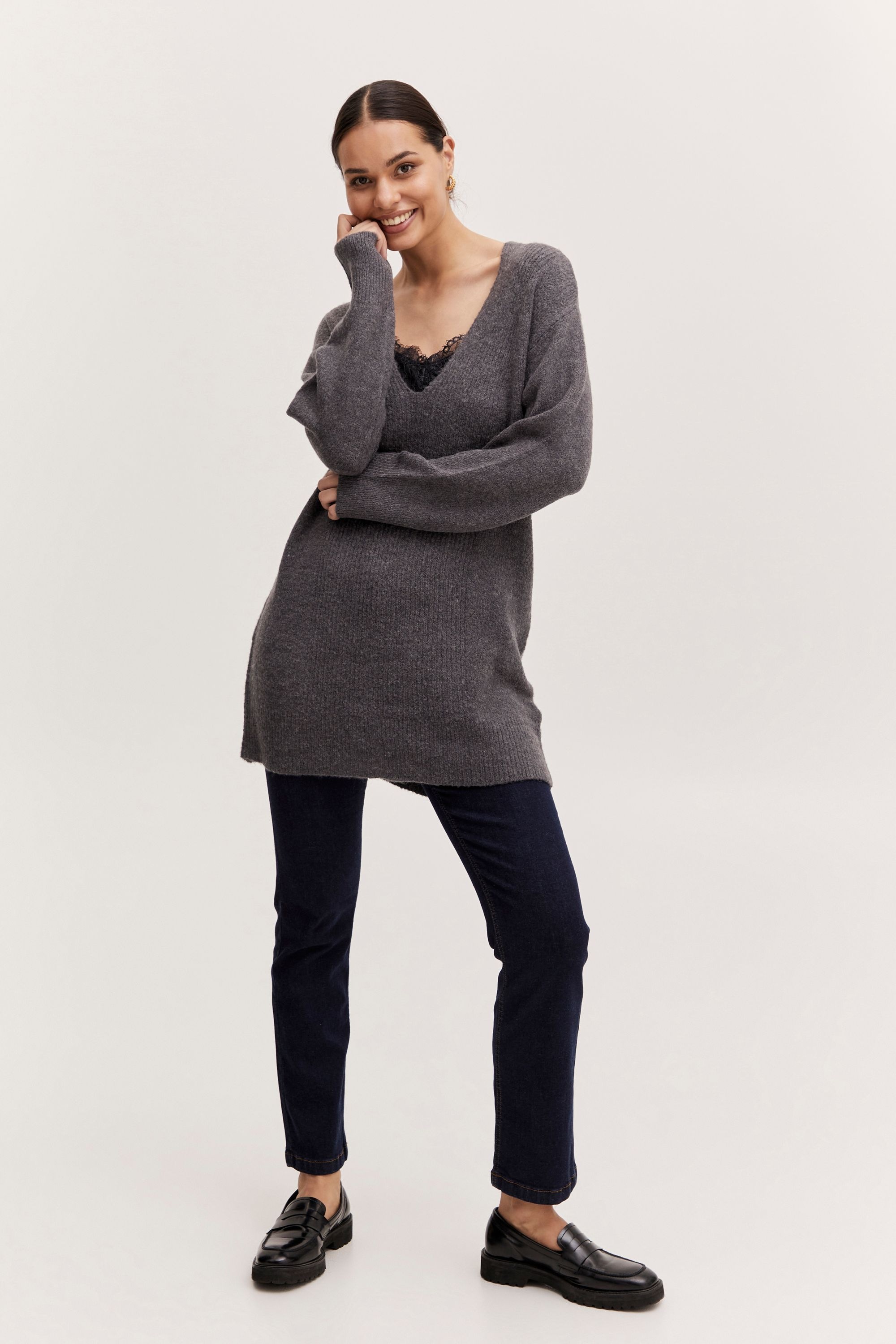 b.young Strickfleece-Pullover »Strickpullover BYMirelle«