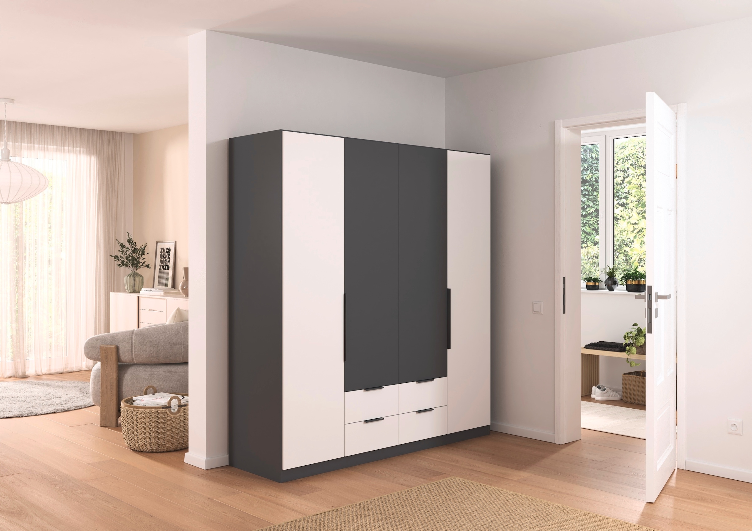 rauch Drehtürenschrank "Kleiderschrank Schrank Garderobe KREFELD optional m günstig online kaufen