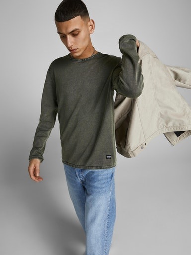 Jack & Jones Strickpullover »JJELEO KNIT CREW NECK NOOS«, mit Rundhalsausschnitt