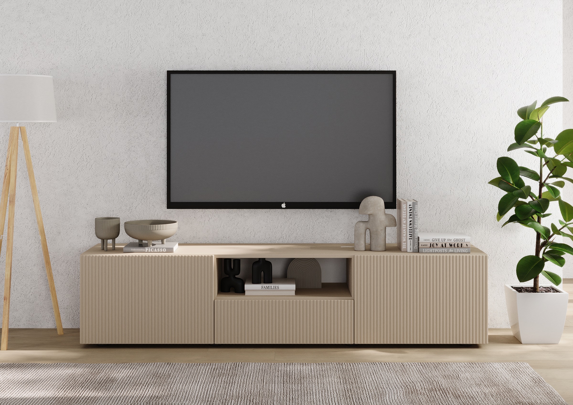 INOSIGN Lowboard "Rio Breite 181 cm, TV-Board 2 Türen u. 1 Schubkasten, TV- günstig online kaufen