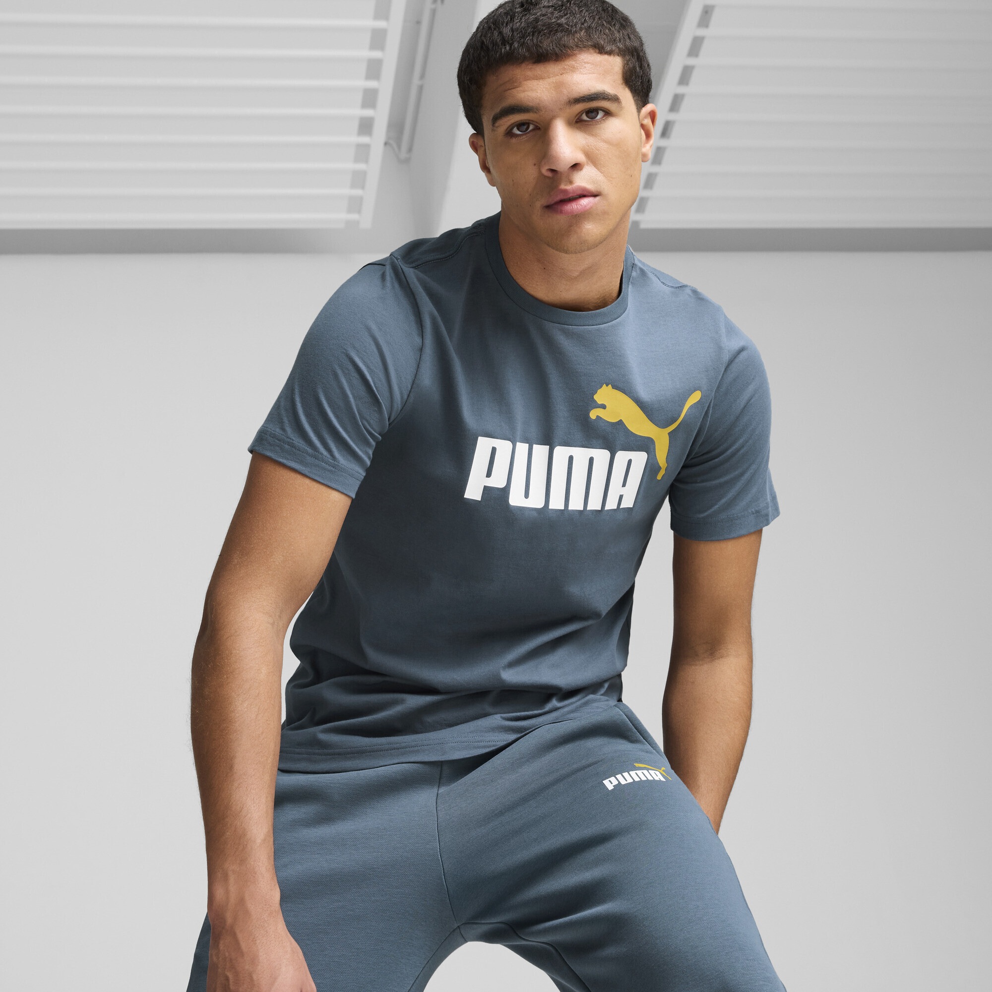 PUMA Trainingsshirt "Essentials+ 2 Colour Logo T-Shirt Herren" günstig online kaufen