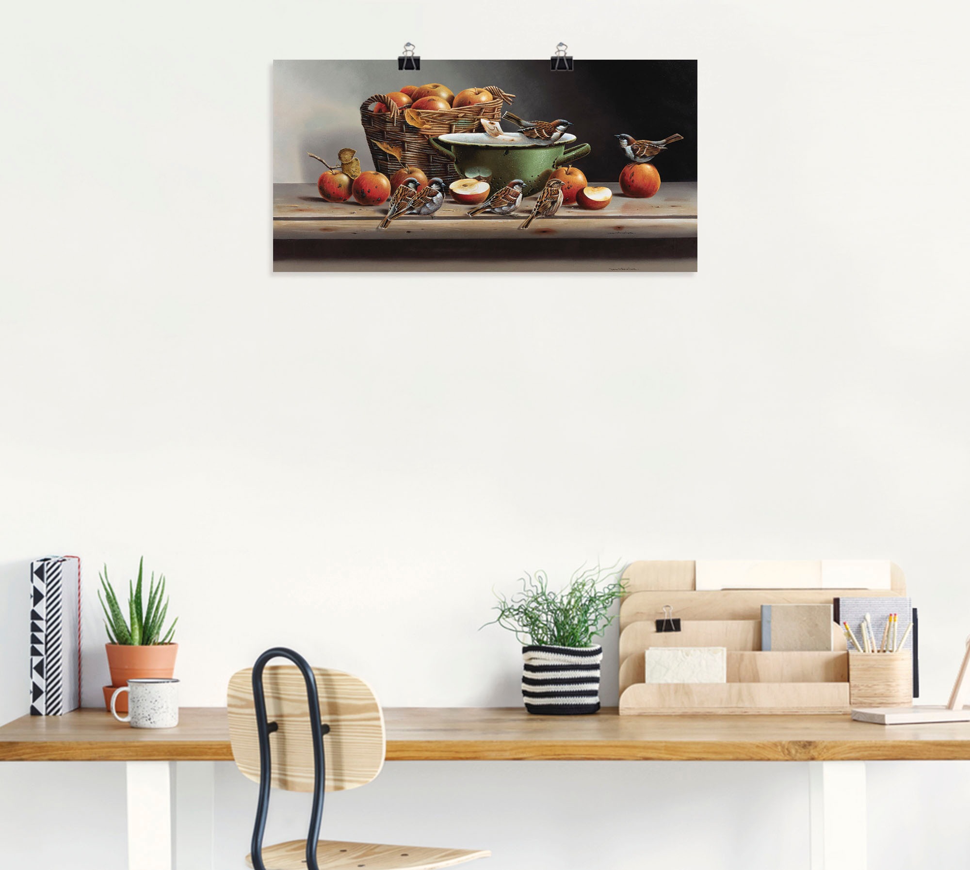 Artland Wandbild »Haus Spatzen I«, Arrangements, (1 St.), als Leinwandbild, Poster in verschied. Größen