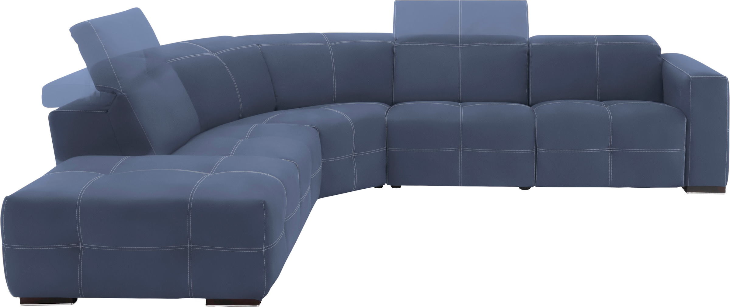 Egoitaliano Ecksofa "Sauvanne, Designsofa der Extraklasse, elegant und bequem, L-Form" wahlweise mit elektrischer Relaxfunktion, Kopfteilverstellung