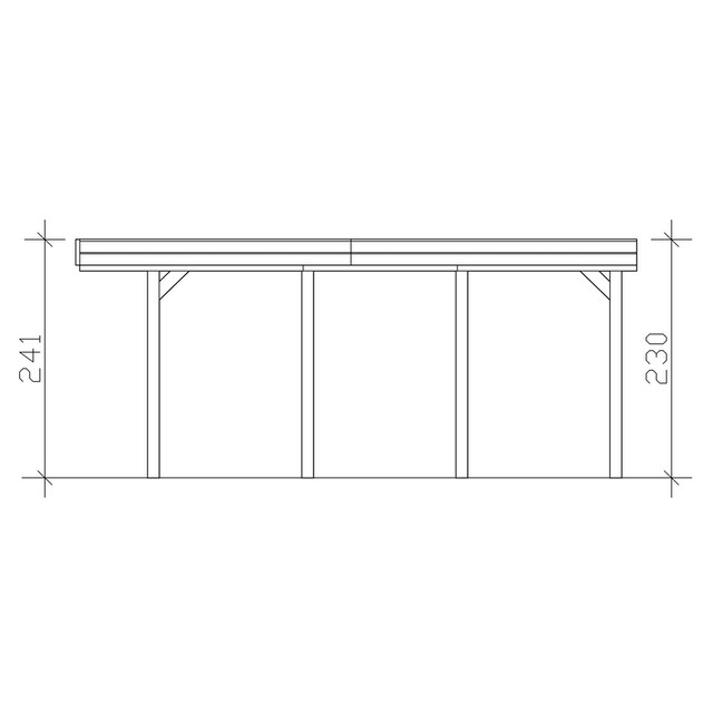 auf BAUR »Friesland«, | Einzelcarport Fichtenholz, Rechnung Skanholz cm, 355 grün