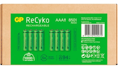 GP Batteries Akku »AAA Akku NiMH 850 mAh ReCyko 1,2V 8 Stück«, Micro, 850 mAh kaufen