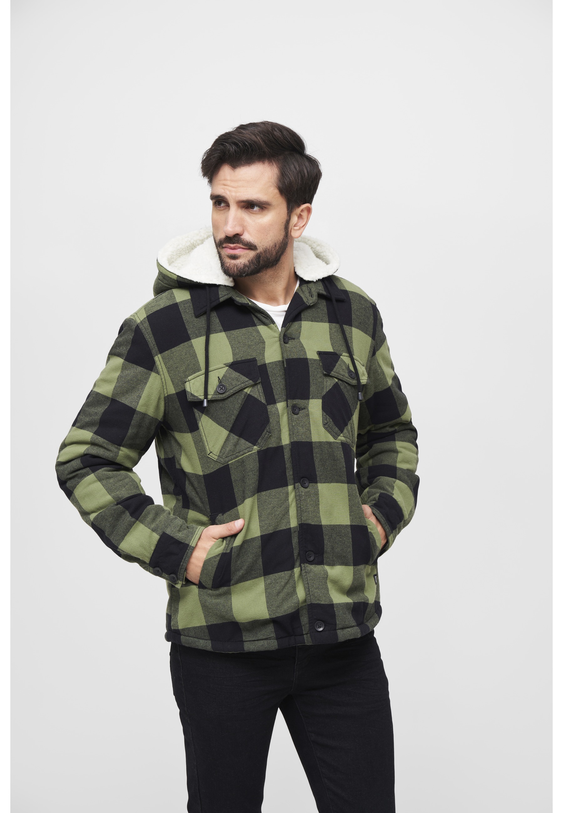 Brandit Lumberjack Jacket Black/Olive 2XL 2