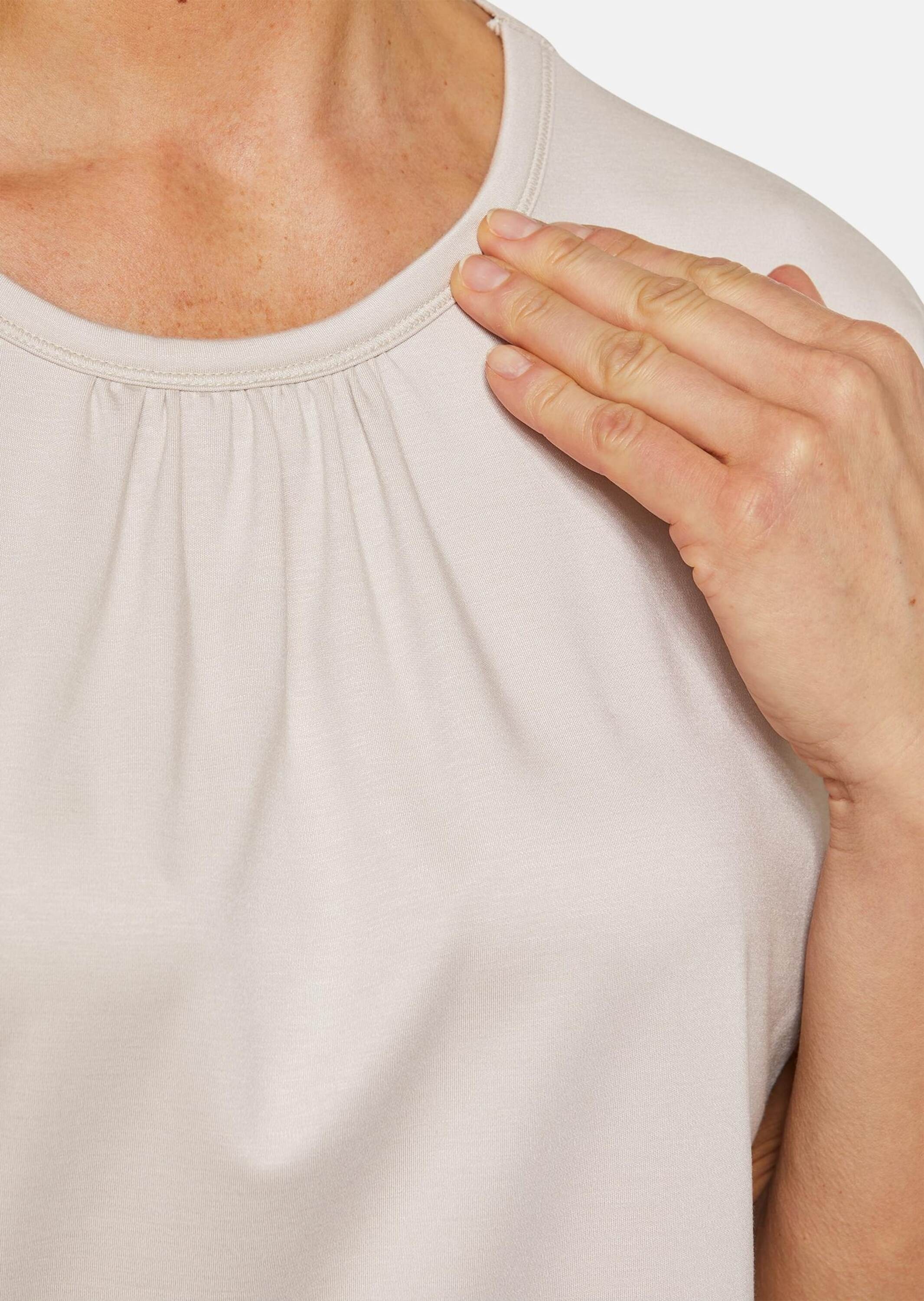 GOLDNER Langarm-Poloshirt »Bequemes Rundhalsshirt aus glänzender Qualität«
