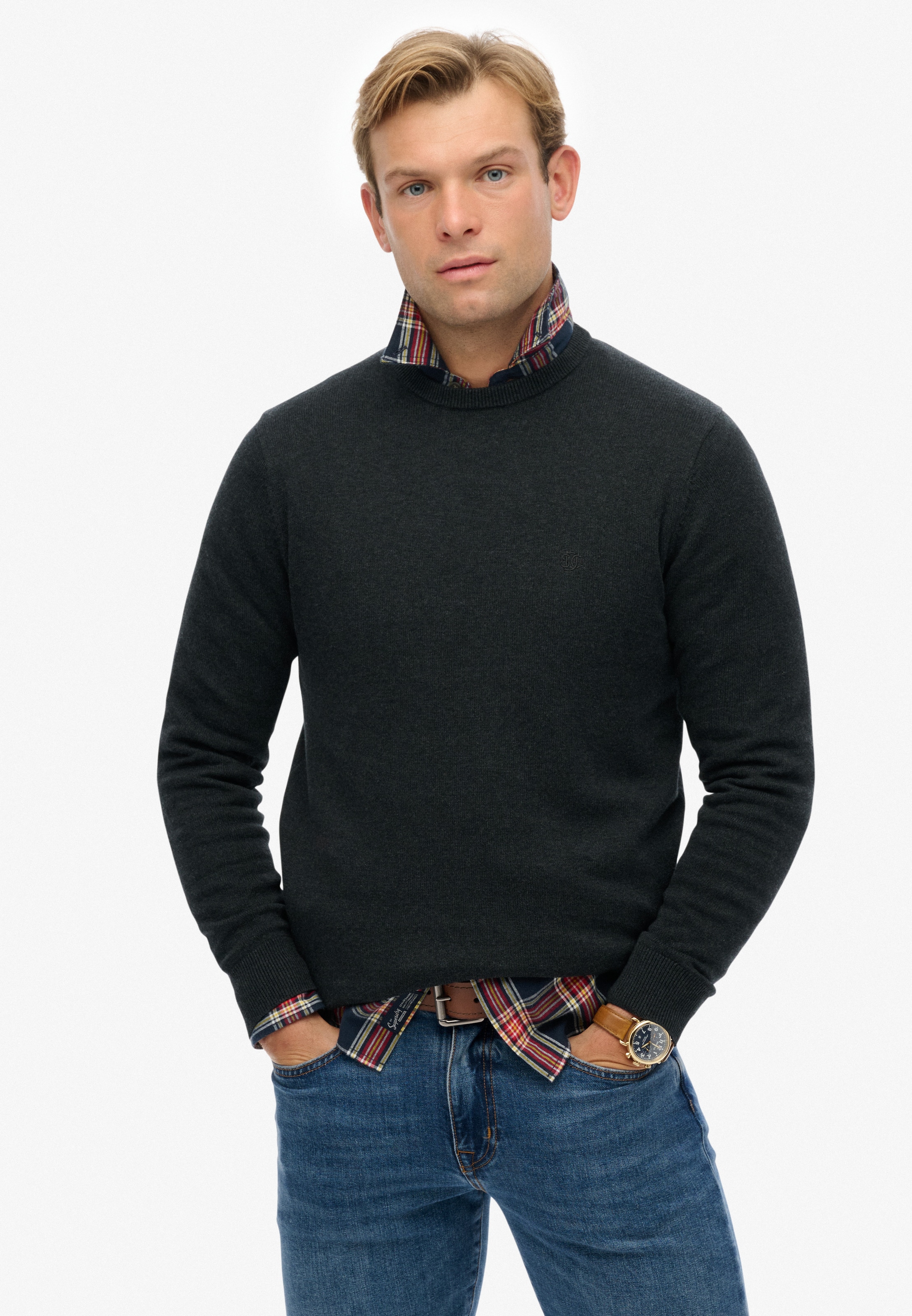 Superdry Strickpullover "ESSENTIALS COTTON JUMPER" günstig online kaufen