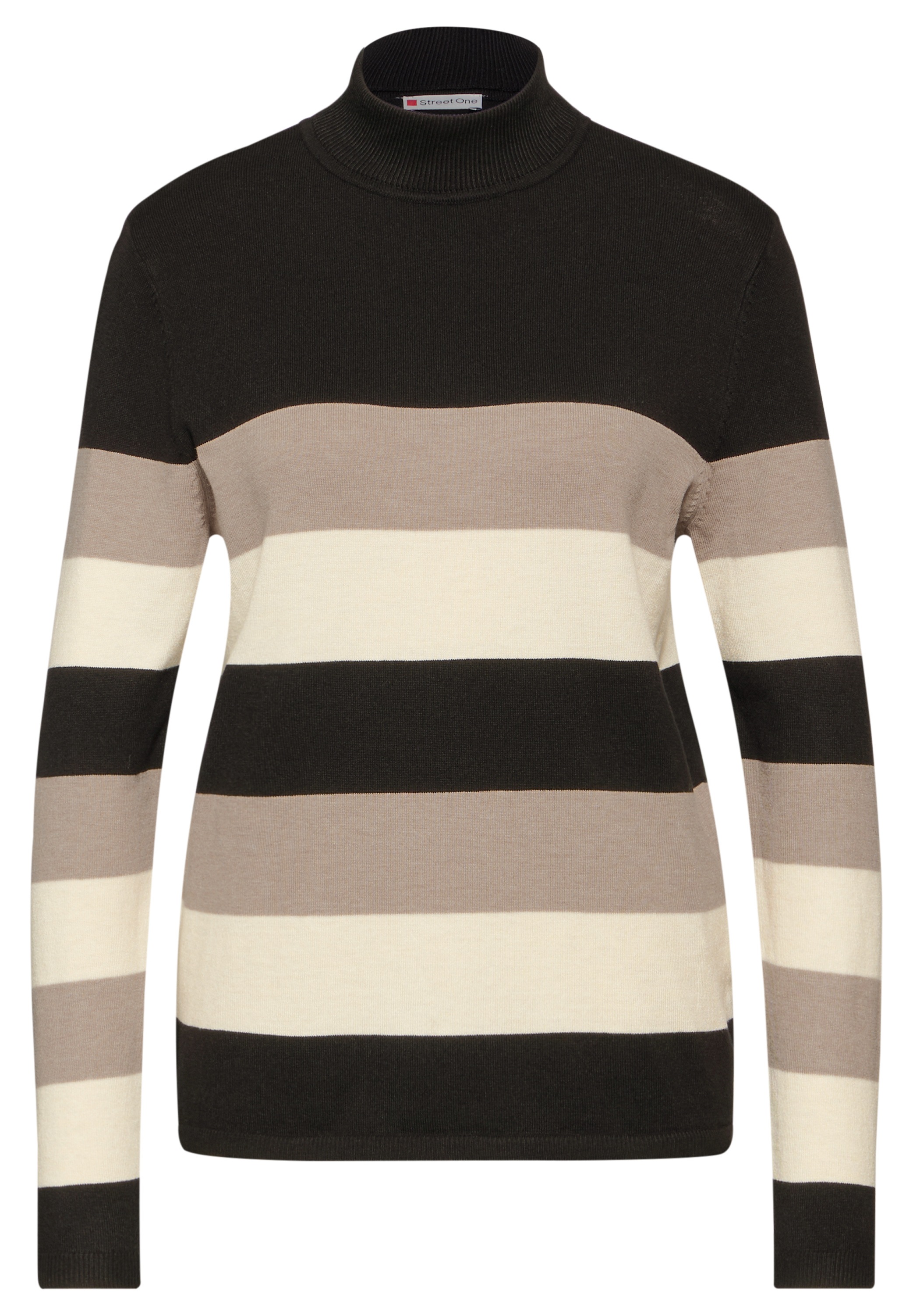 STREET ONE Strickpullover, mit Stehkragen