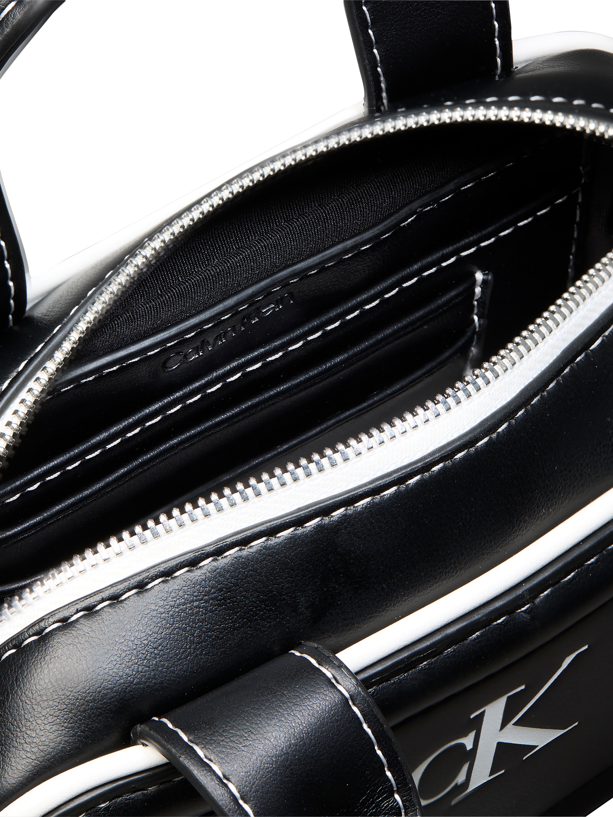 Calvin Klein Mini Bag »CONTRAST CK MINI BAULETTO BAG« Mini Bag, Umhängetasche, Schultertasche im Kontrast-Look
