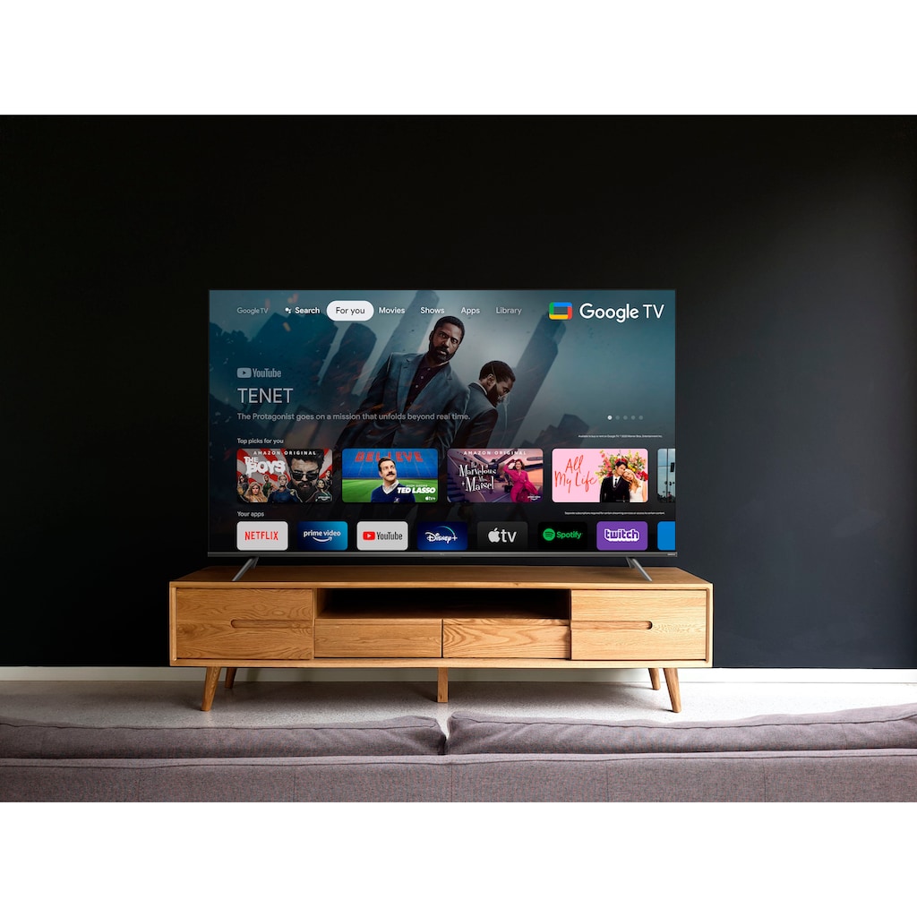 TCL QLED-Fernseher »75C631X1«, 189 cm/75 Zoll, 4K Ultra HD, Smart-TV-Google TV