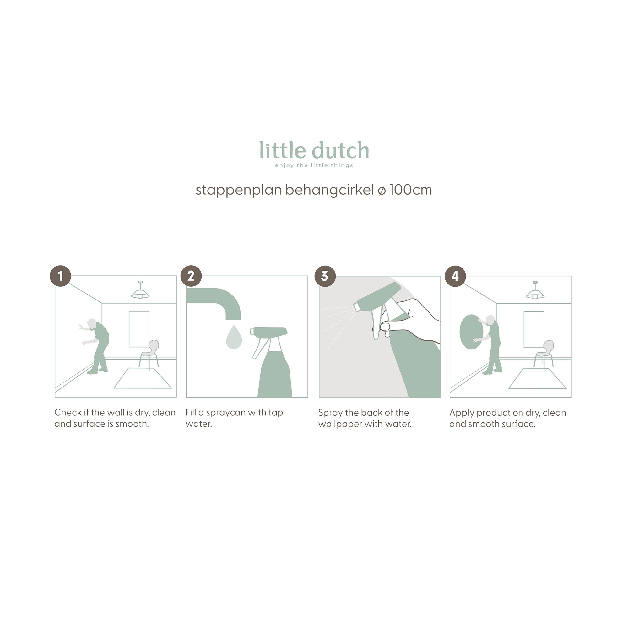 LITTLE DUTCH Wandtattoo »Wandsticker XL Forest Friends (100x100cm)«, (1 St.)