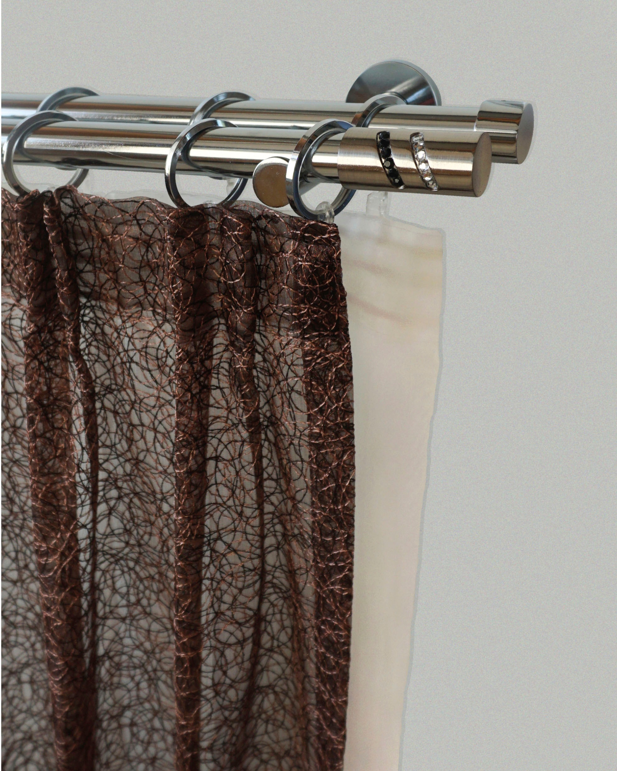 GARESA Gardinenstange "BOSTON" Ø 20 mm 2 läufig-läufig Wunschmaßlänge;Träge günstig online kaufen