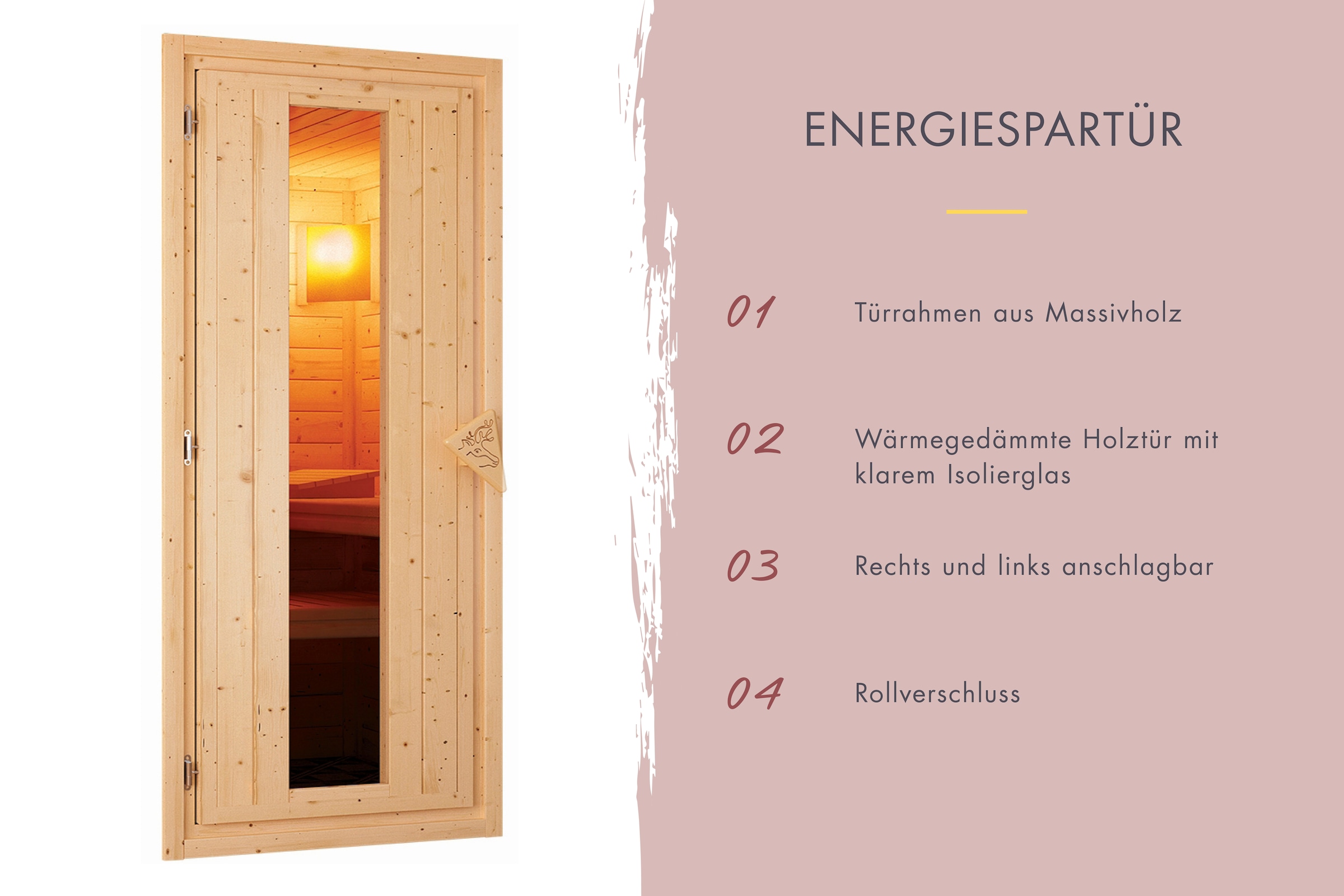 Karibu Sauna »"Sonja" mit Energiespartür 2 Ofen 9 kW Bio externe Strg modern«
