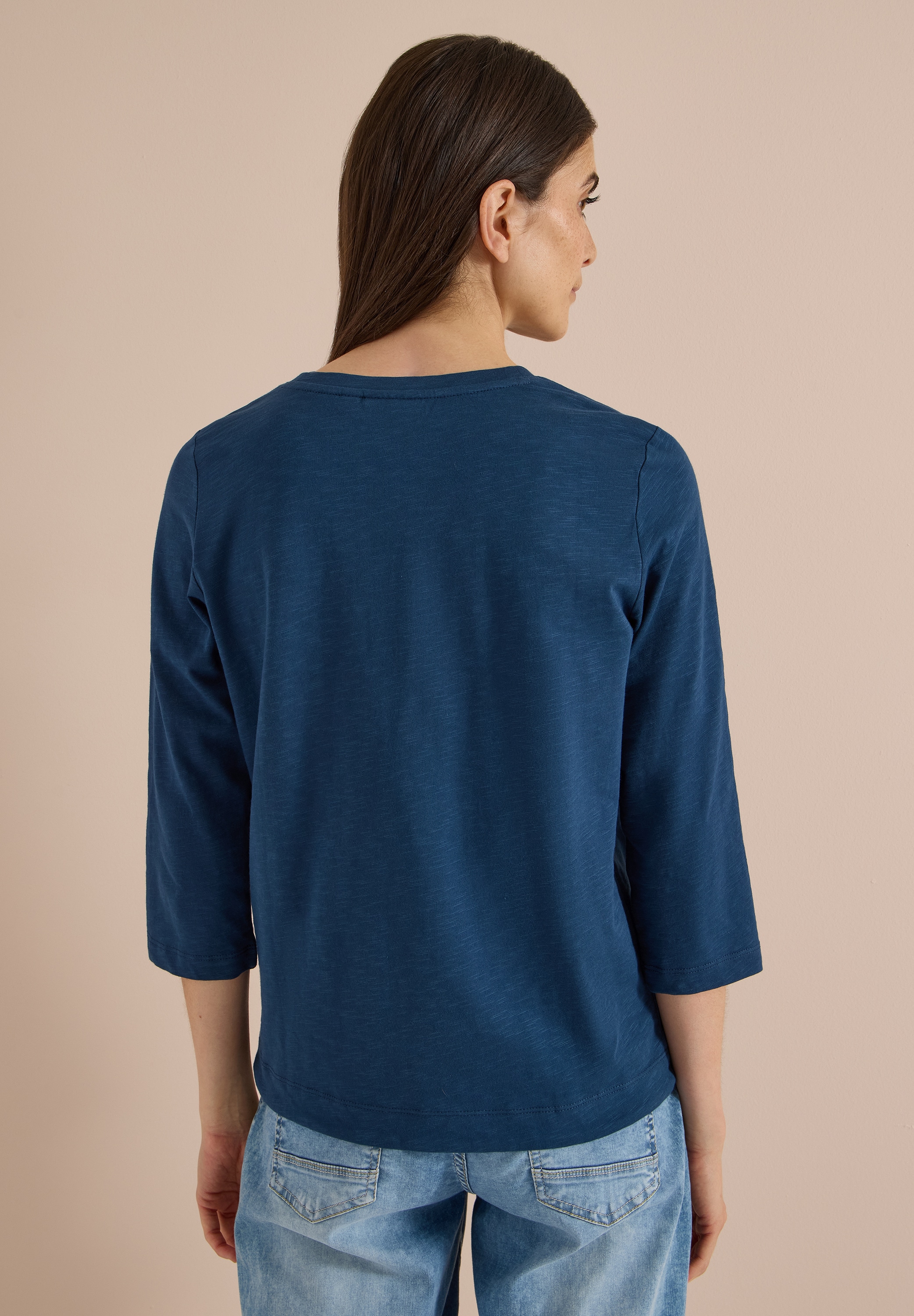 Cecil 3/4-Arm-Shirt in Unifarbe
