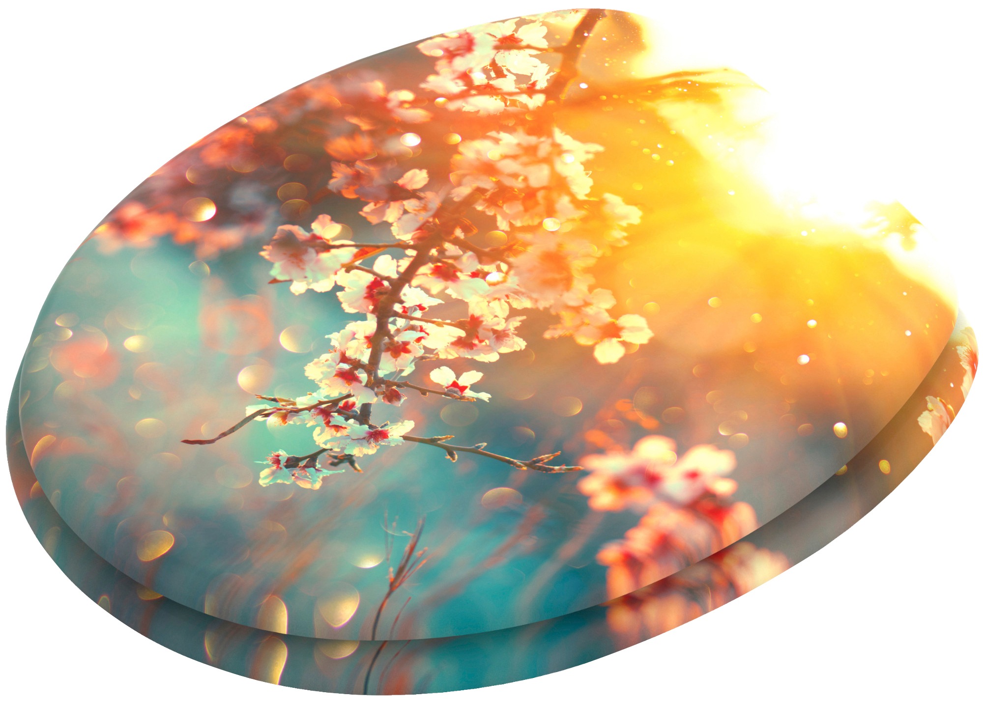 Sanilo WC-Sitz »Kirschblüte« mit Absenkautomatik, BxL: 37,7 x 42,0 - 47,0 cm