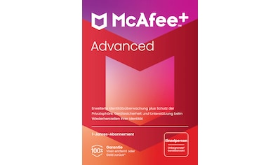 Virensoftware »McAfee+ Advanced - Einzelperson«