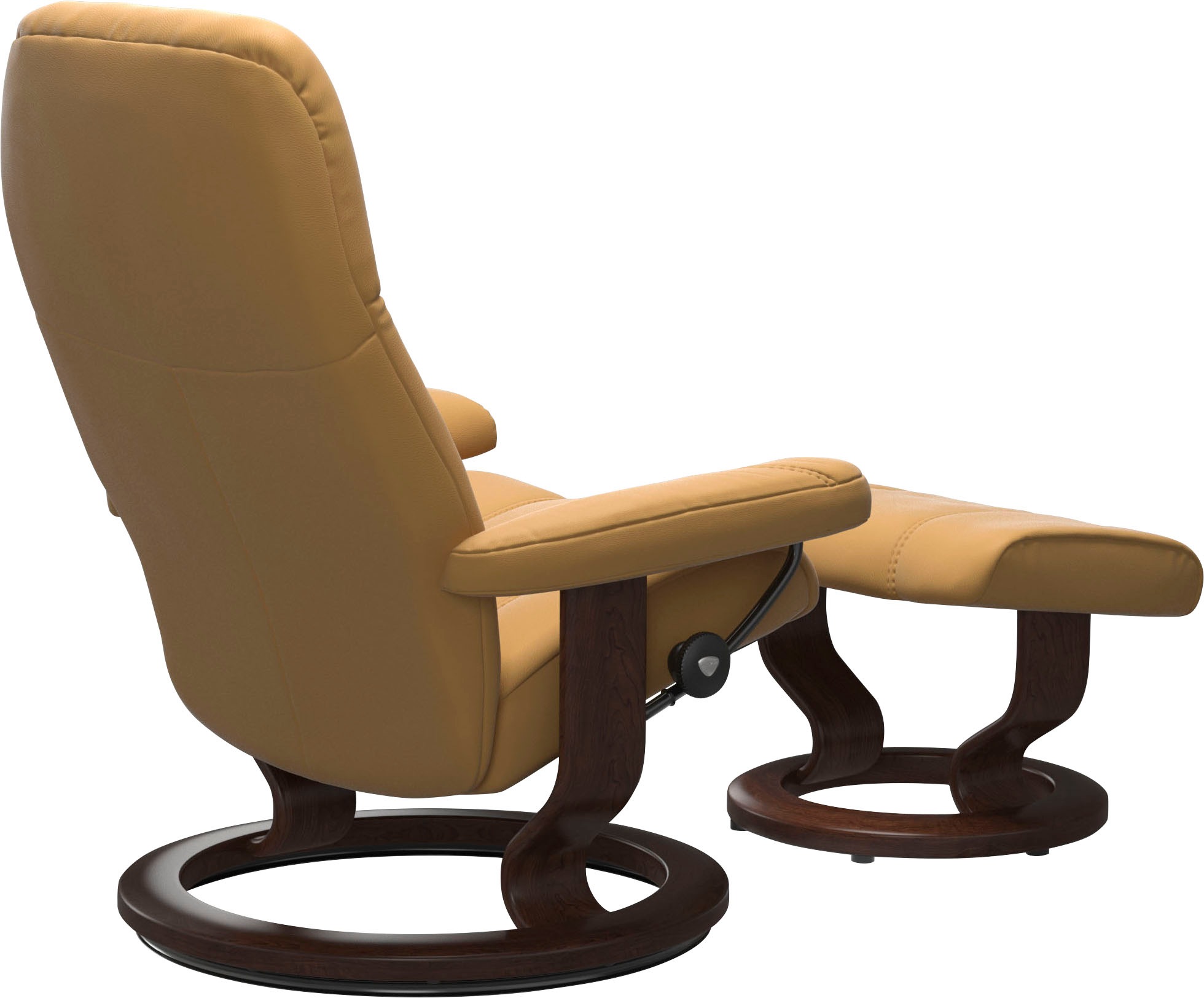 Stressless® Relaxsessel »Consul«, (Set, Relaxsessel mit Hocker), mit Hocker, mit Classic Base, Größe S, Gestell Braun