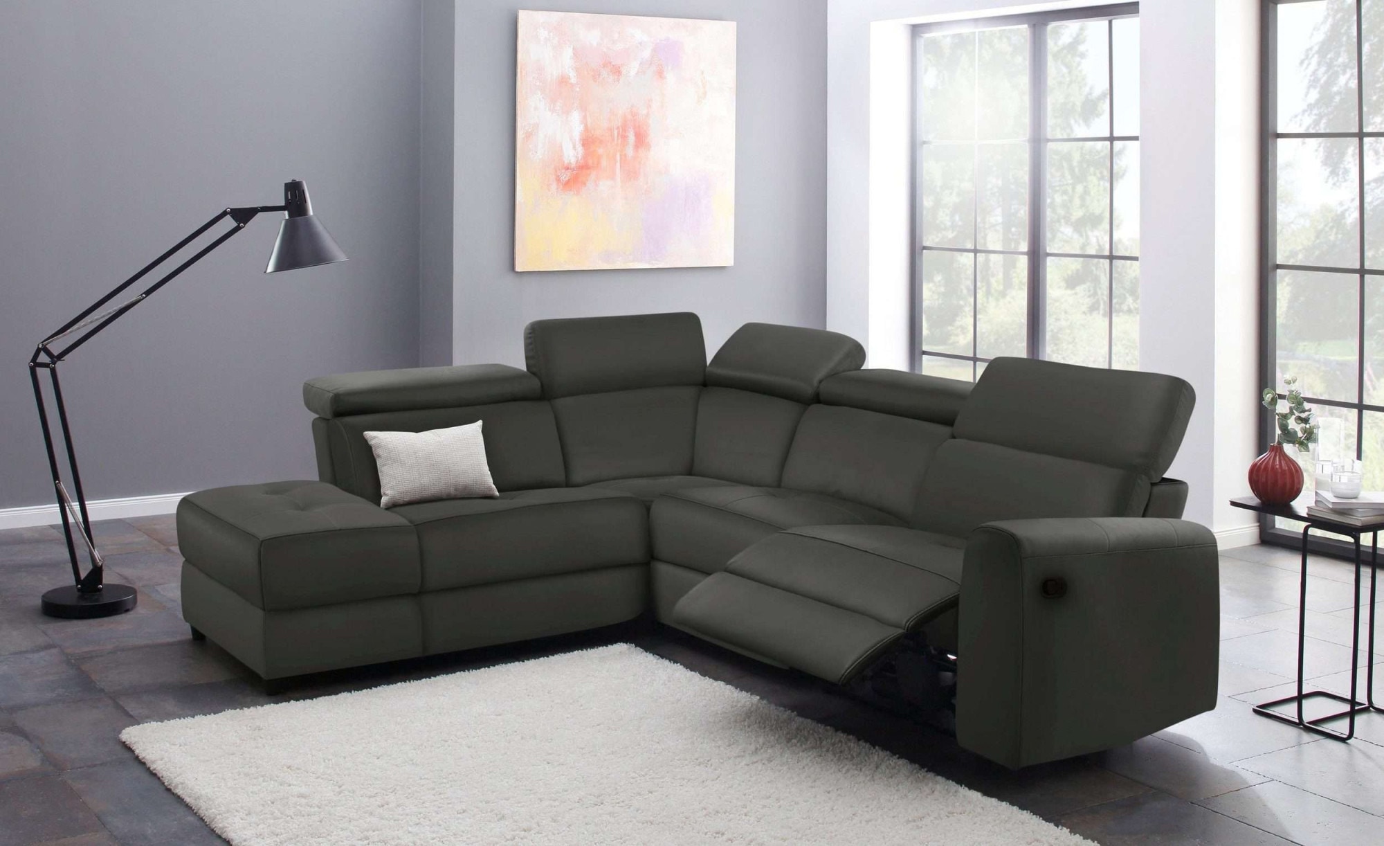 Home affaire Ecksofa »Sentrano, L-Form,«, 273 cm, man. o. elektr. Relaxfunktion und USB/Kopfverstellung
